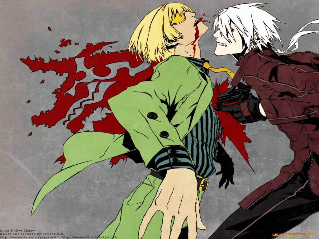 аниме, dogs, bullets, carnage