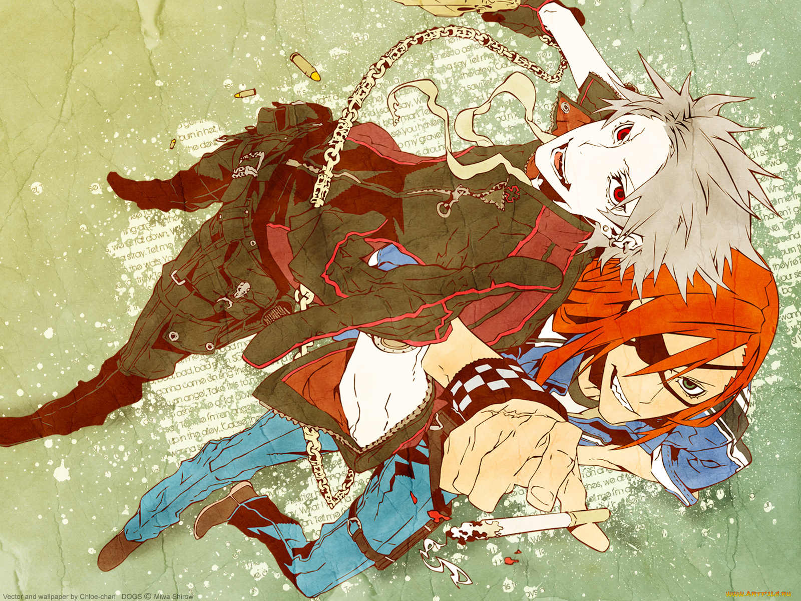 аниме, dogs, bullets, carnage