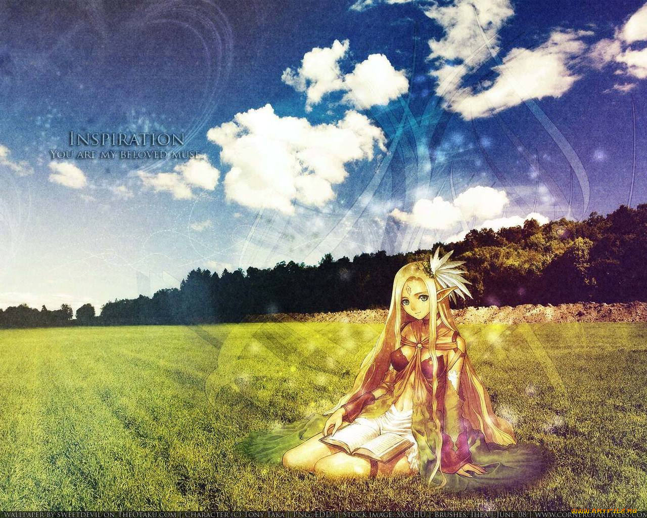 аниме, shining, tears, wind