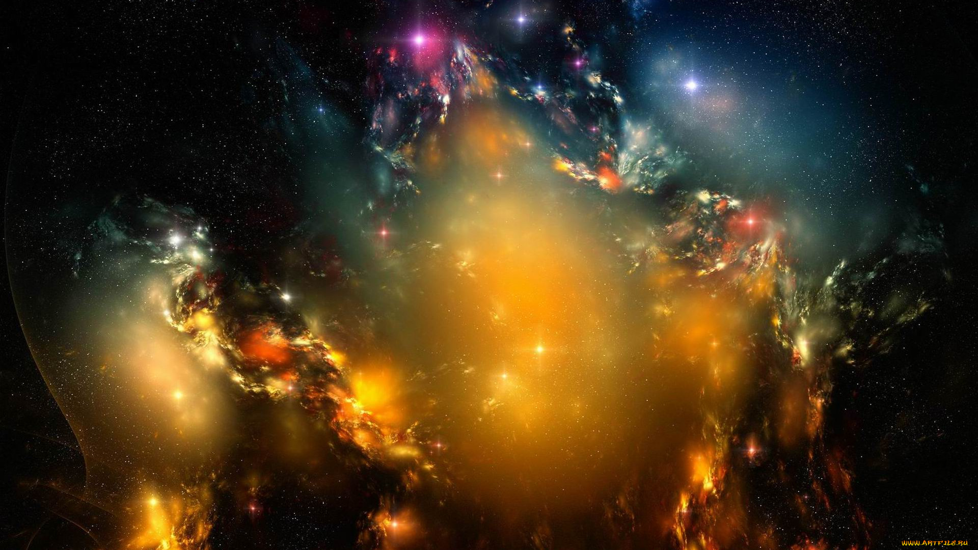космос, галактики, туманности