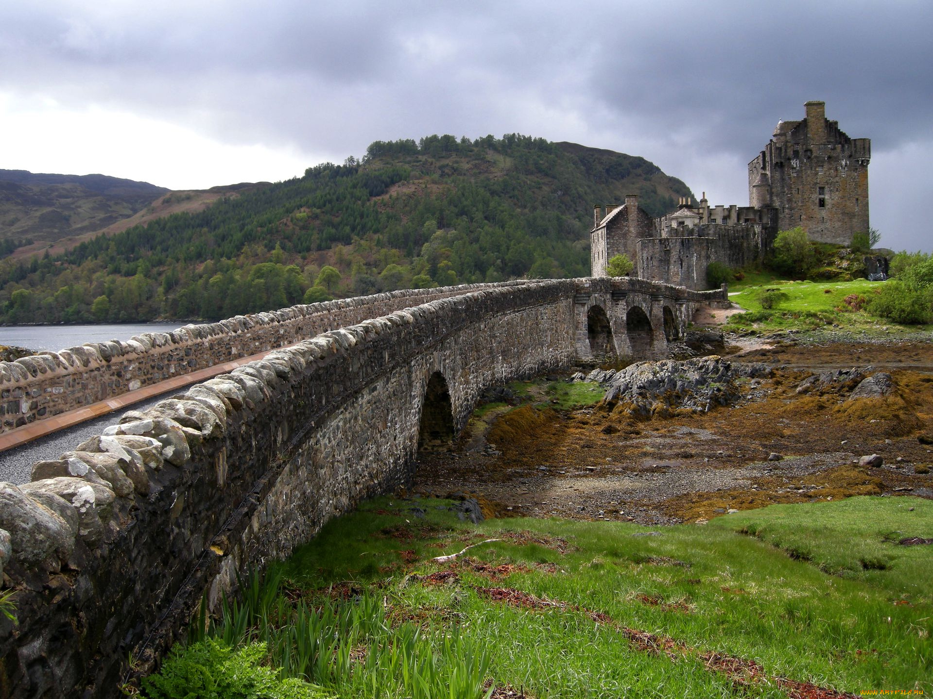 eilean, donan, castle, города, замок, эйлиан, донан, шотландия