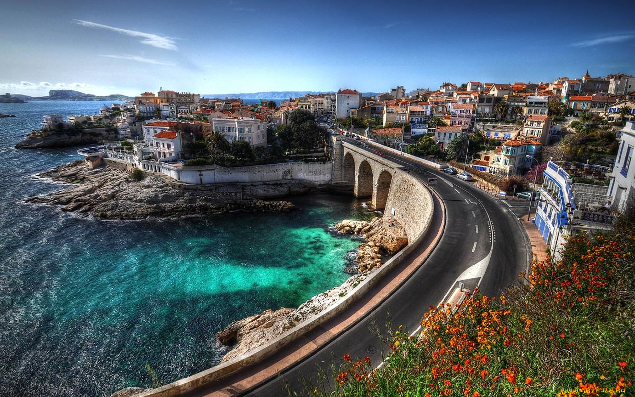 marseille, france, города, панорамы