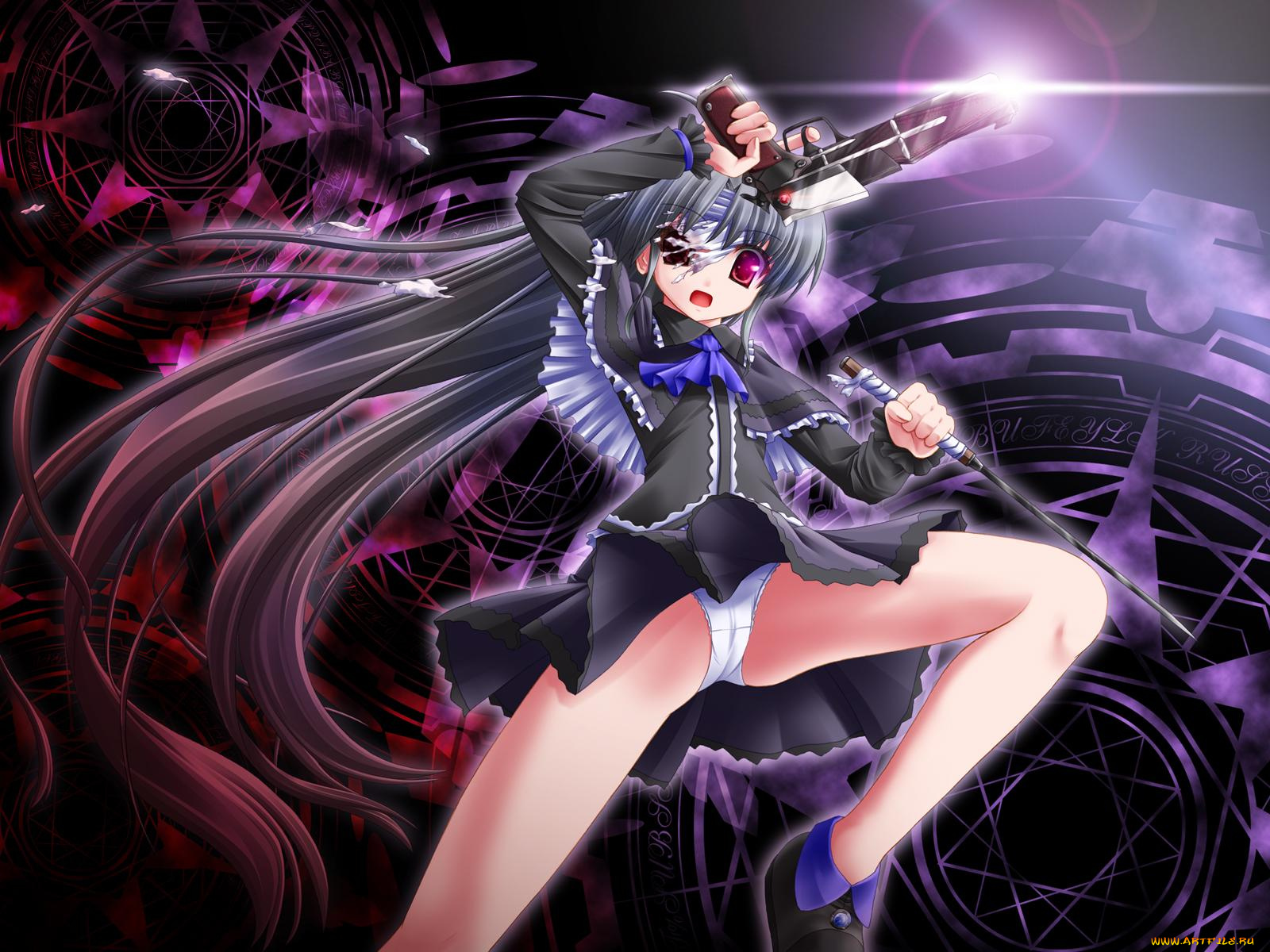 аниме, weapon, blood, technology