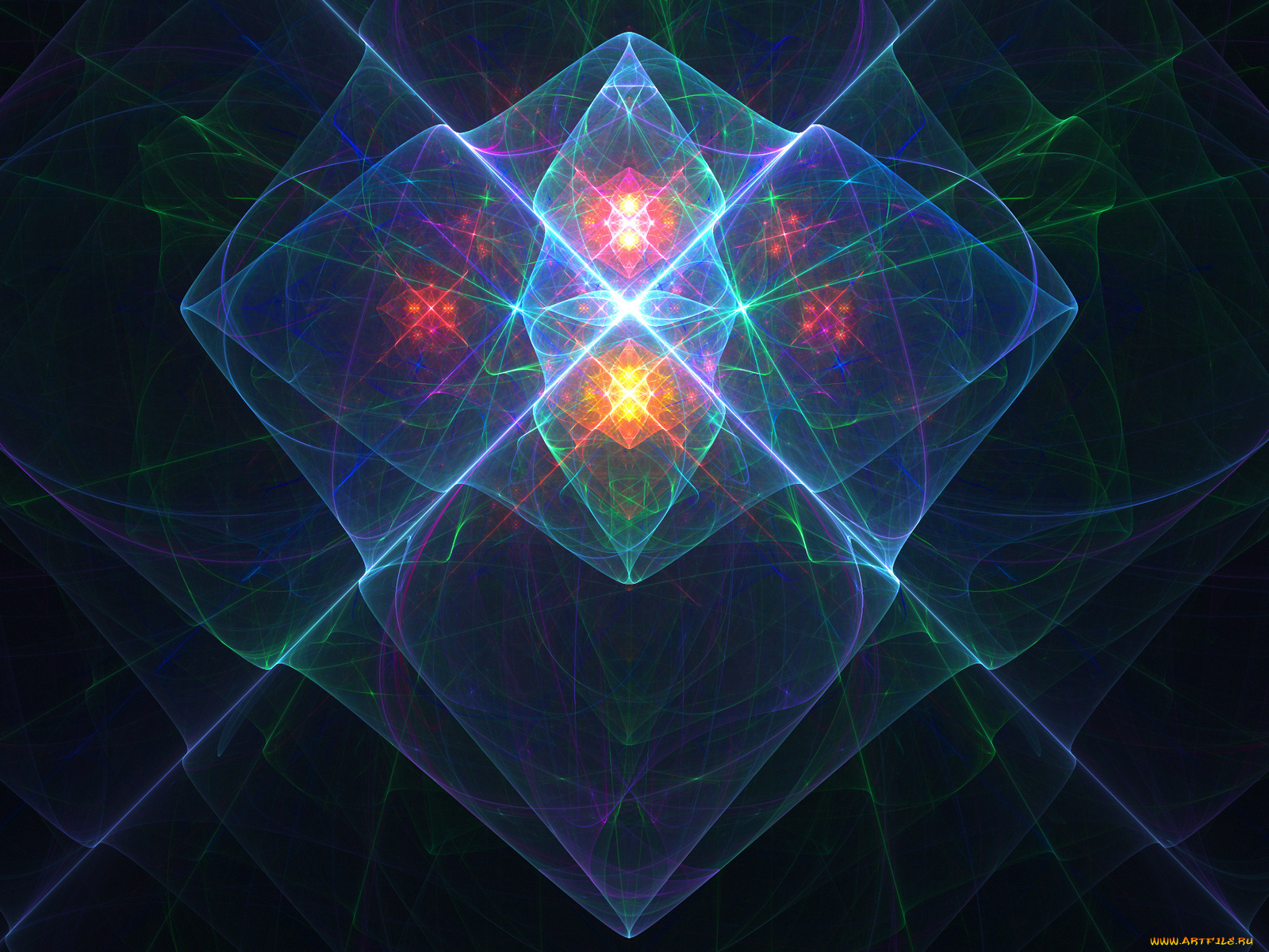 3д, графика, fractal, фракталы, узор, цвета, фон