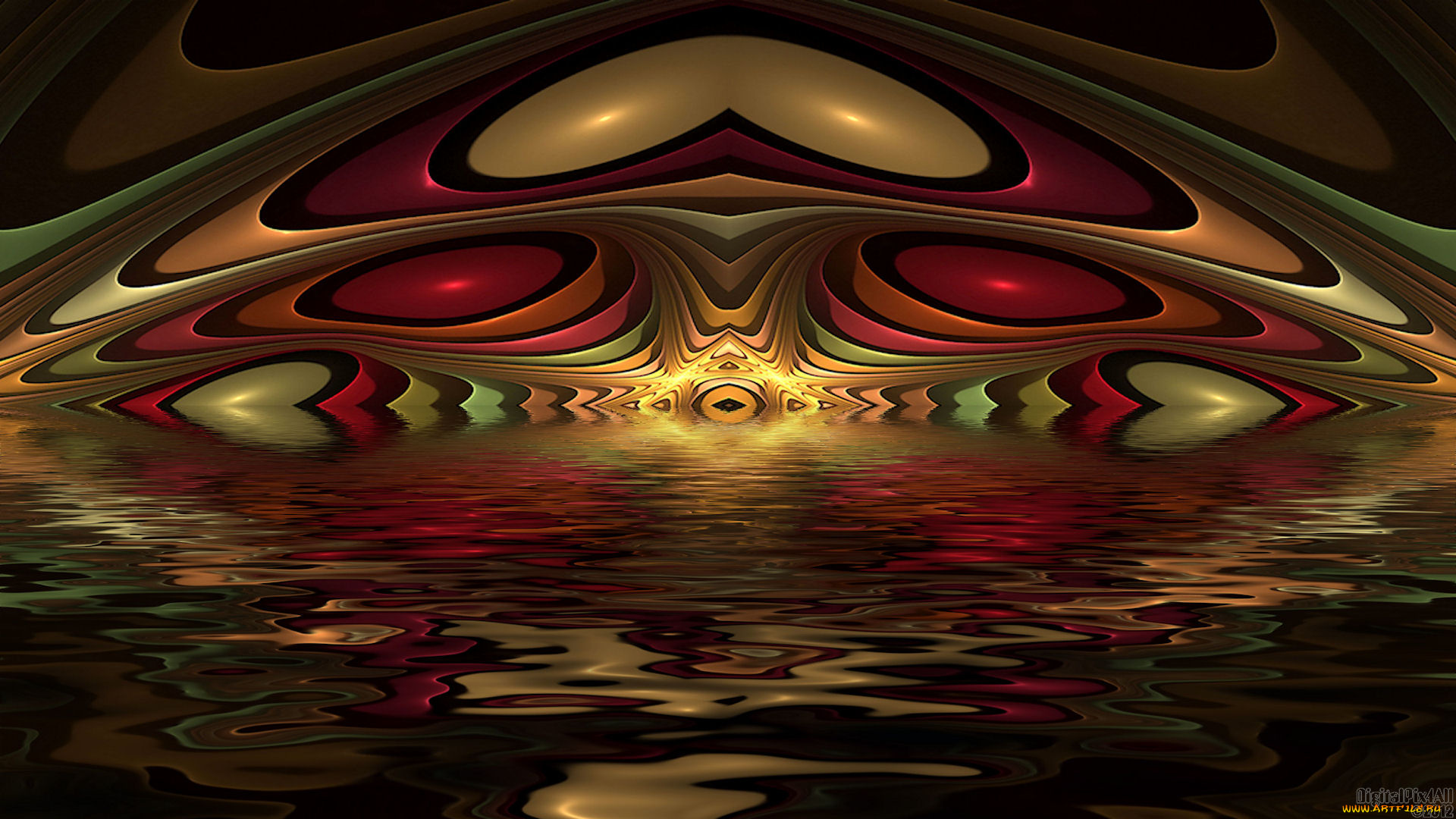 3д, графика, fractal, фракталы, цвета, узор, фон