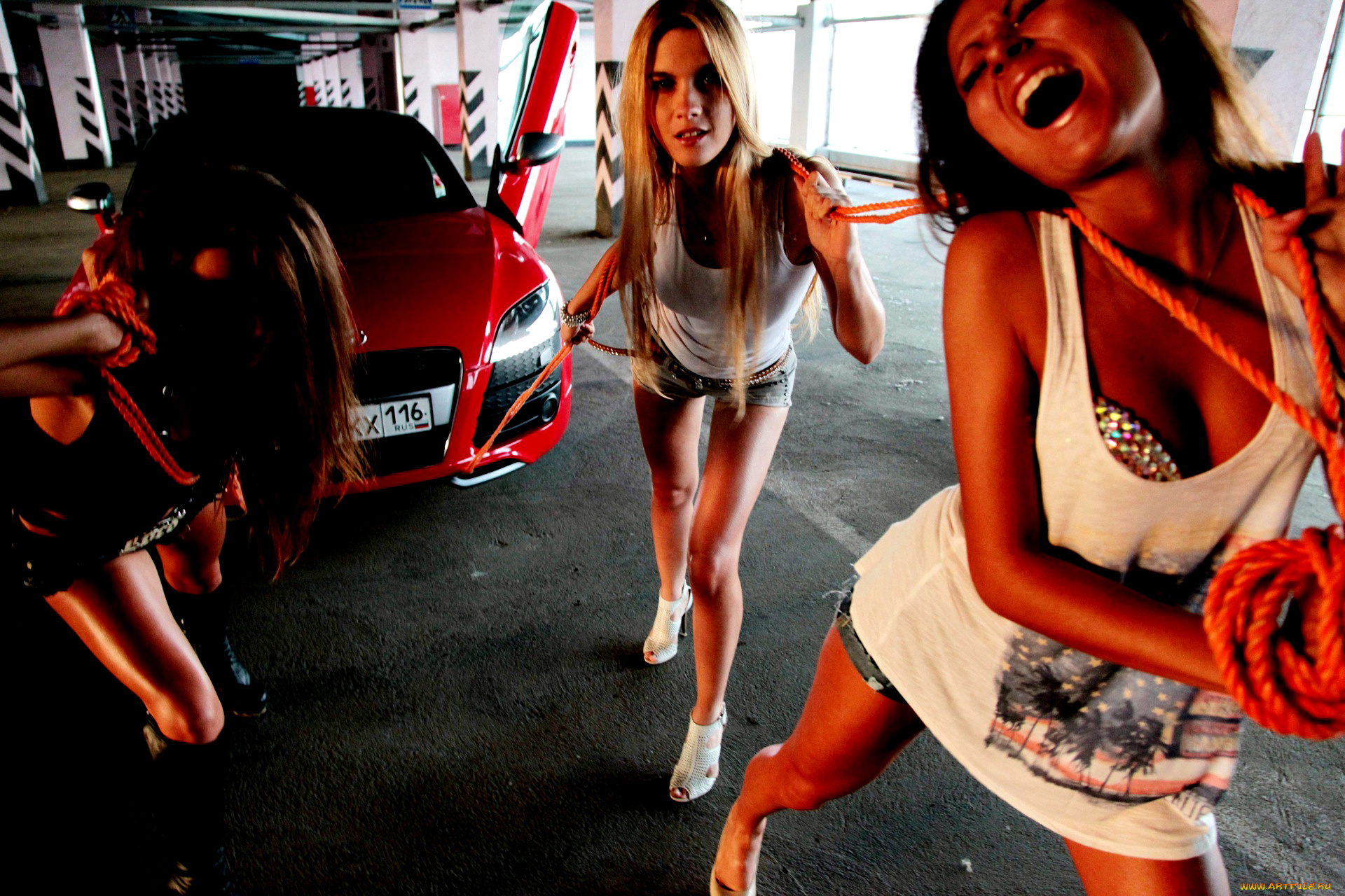 автомобили, авто, девушками