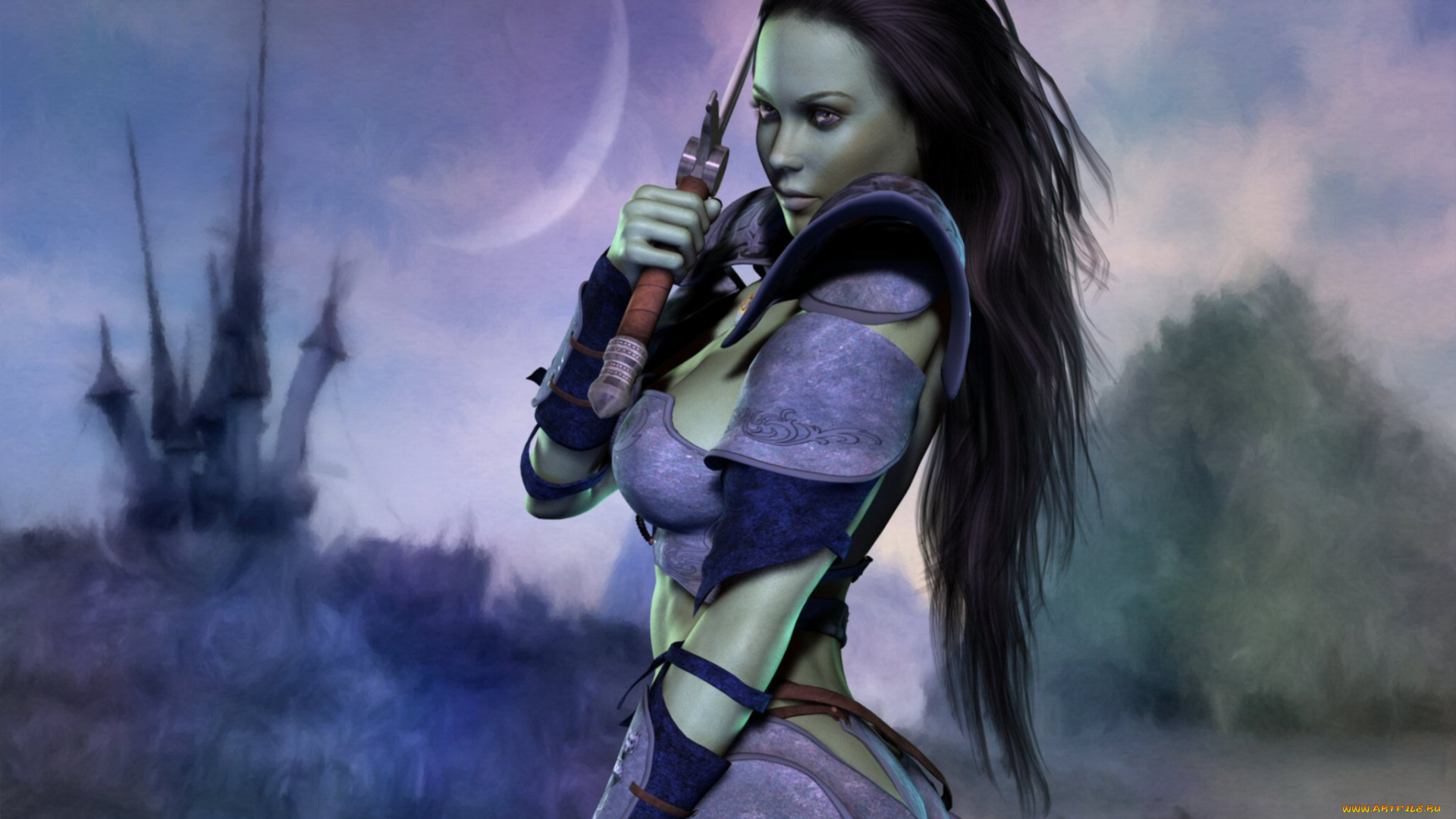 3д, графика, amazon, амазонки, девушка