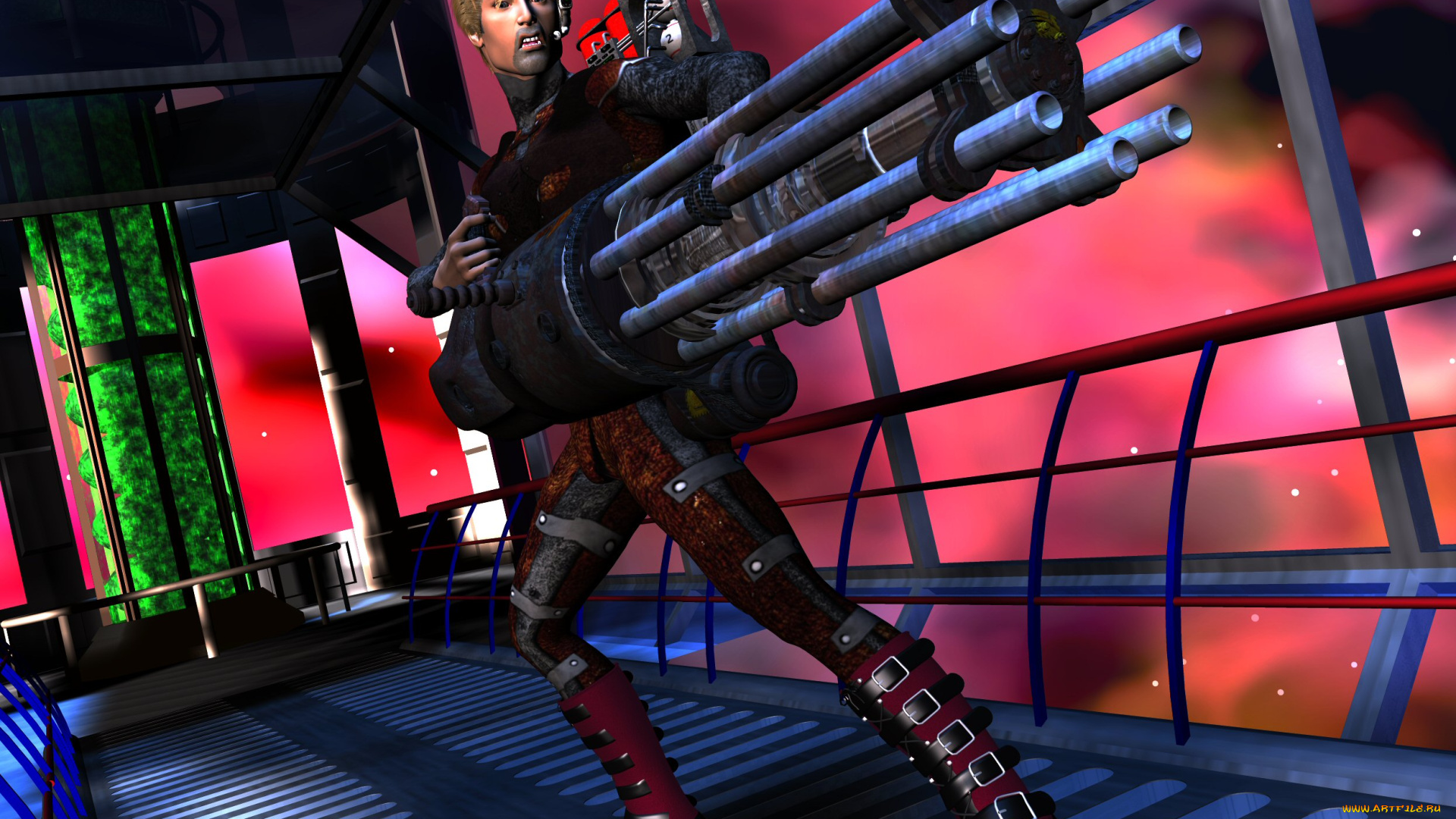 3д, графика, fantasy, фантазия, мухчина, оружие