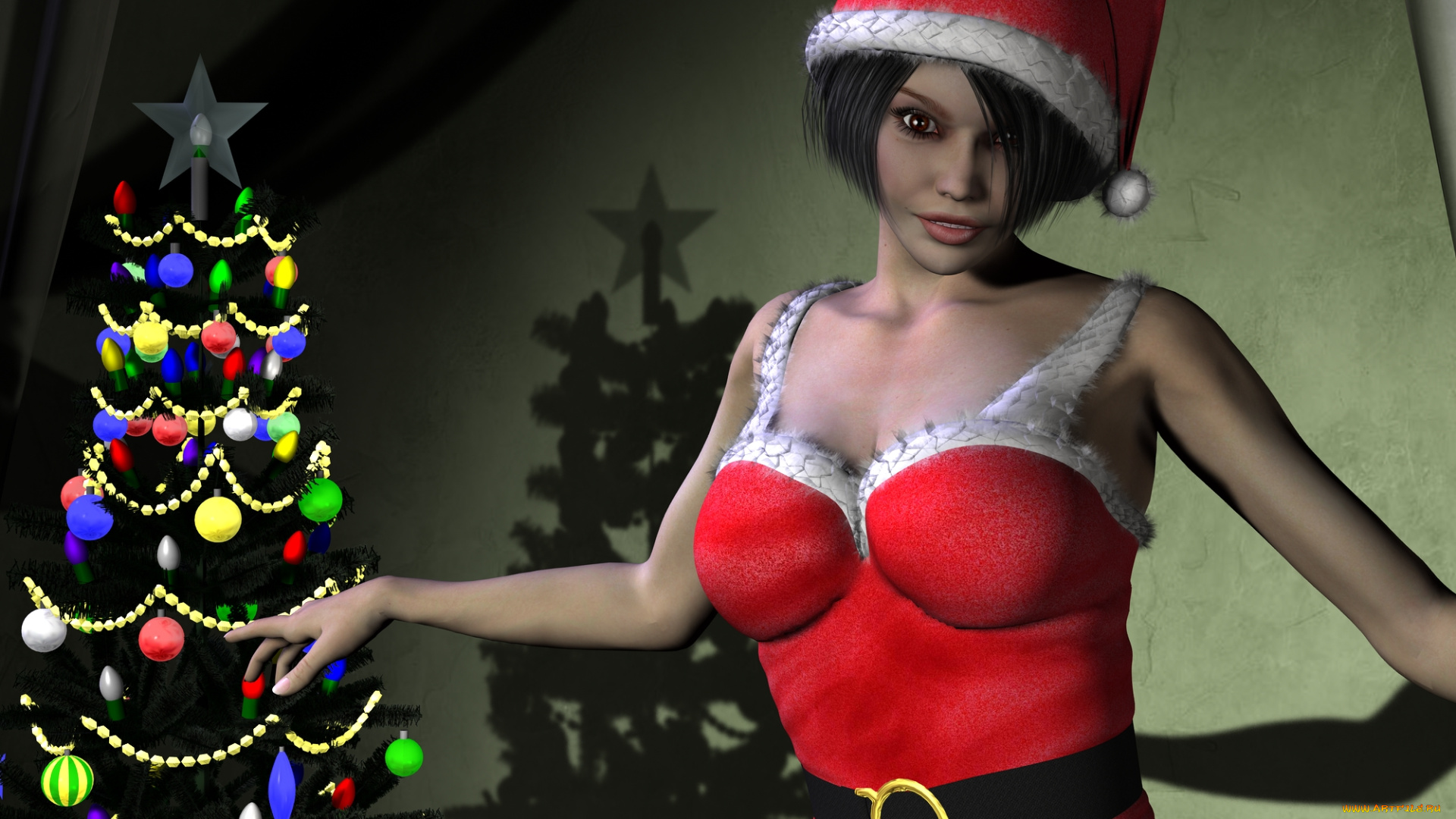 3д, графика, holidays, праздники, девушка