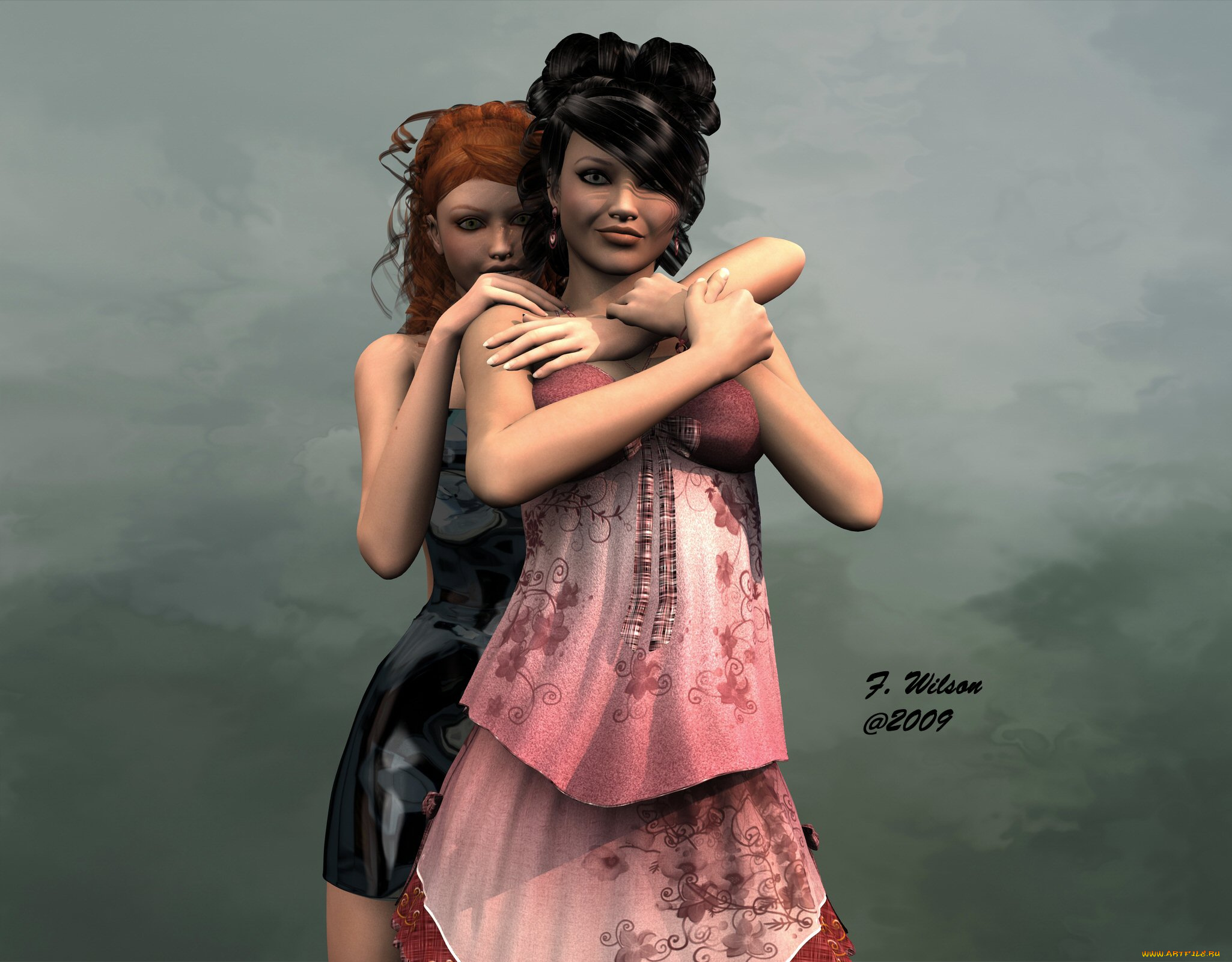 3д, графика, people, люди, девушки