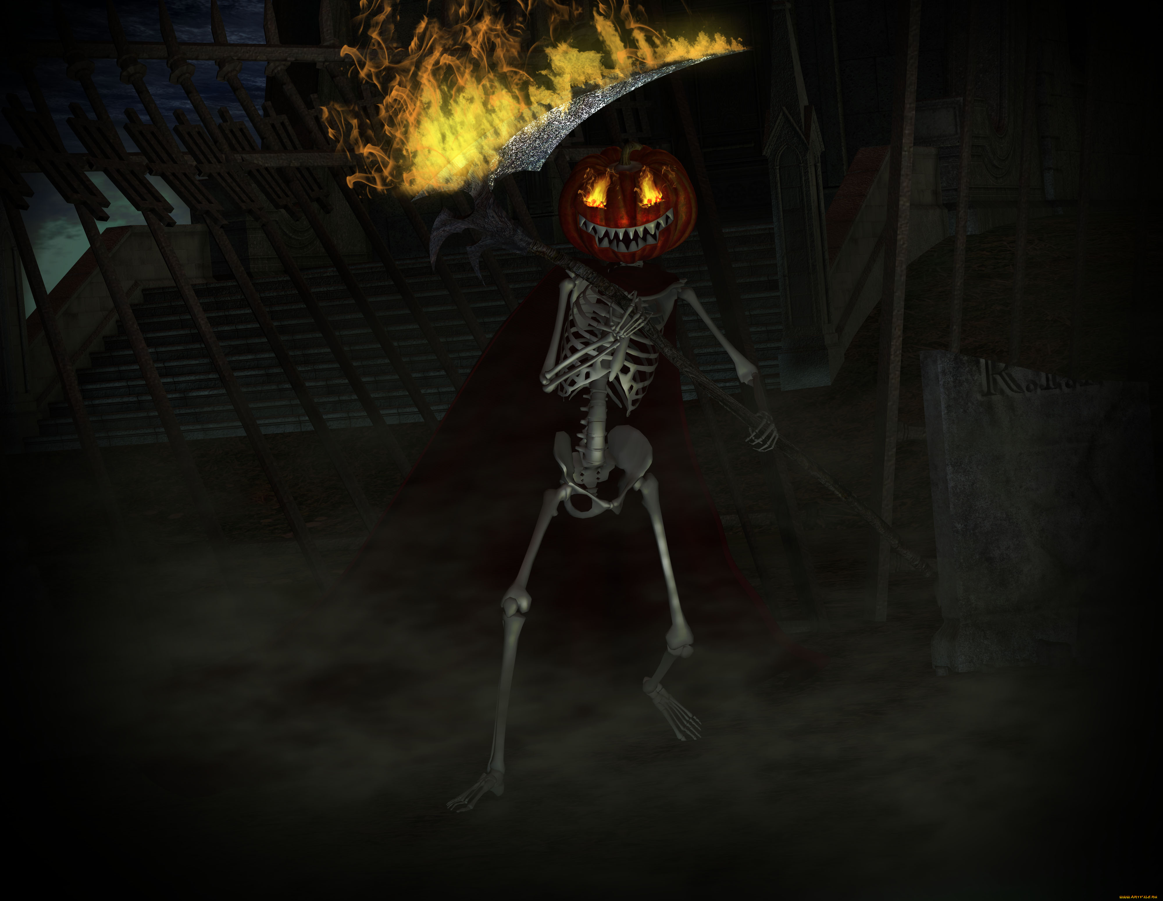 3д, графика, horror, ужас, скилет