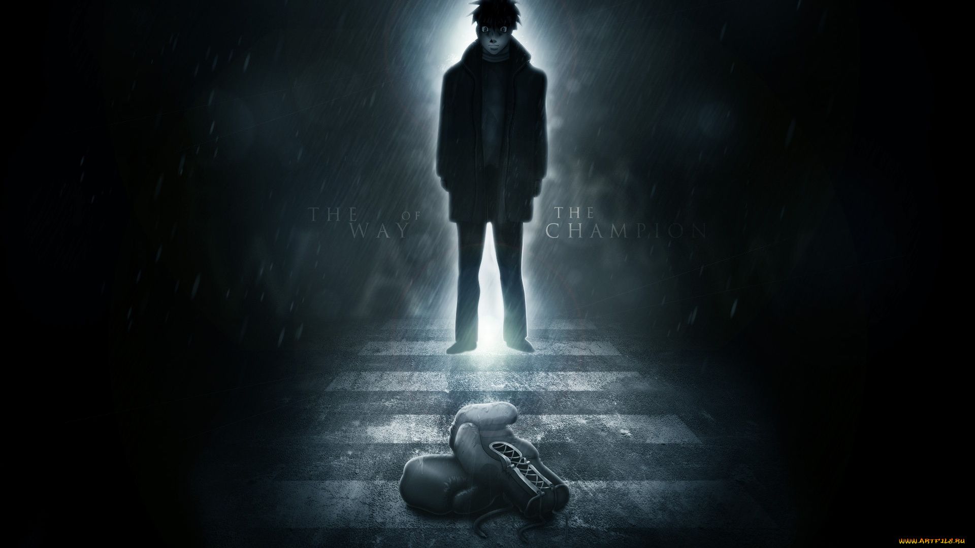 аниме, hajime, no, ippo, дорога, парень, перчатки, hajime, no, ippo