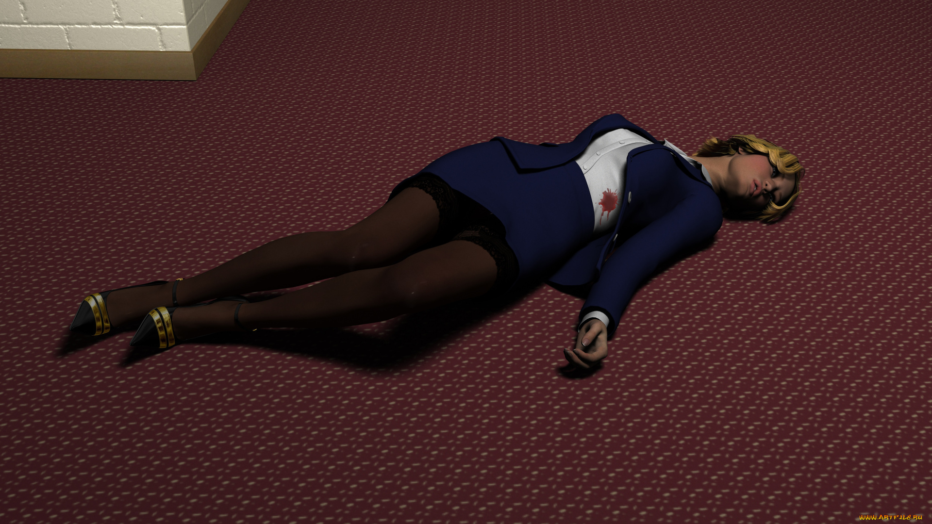 observers, 3д, графика, fantasy, , фантазия, ранение, девушка