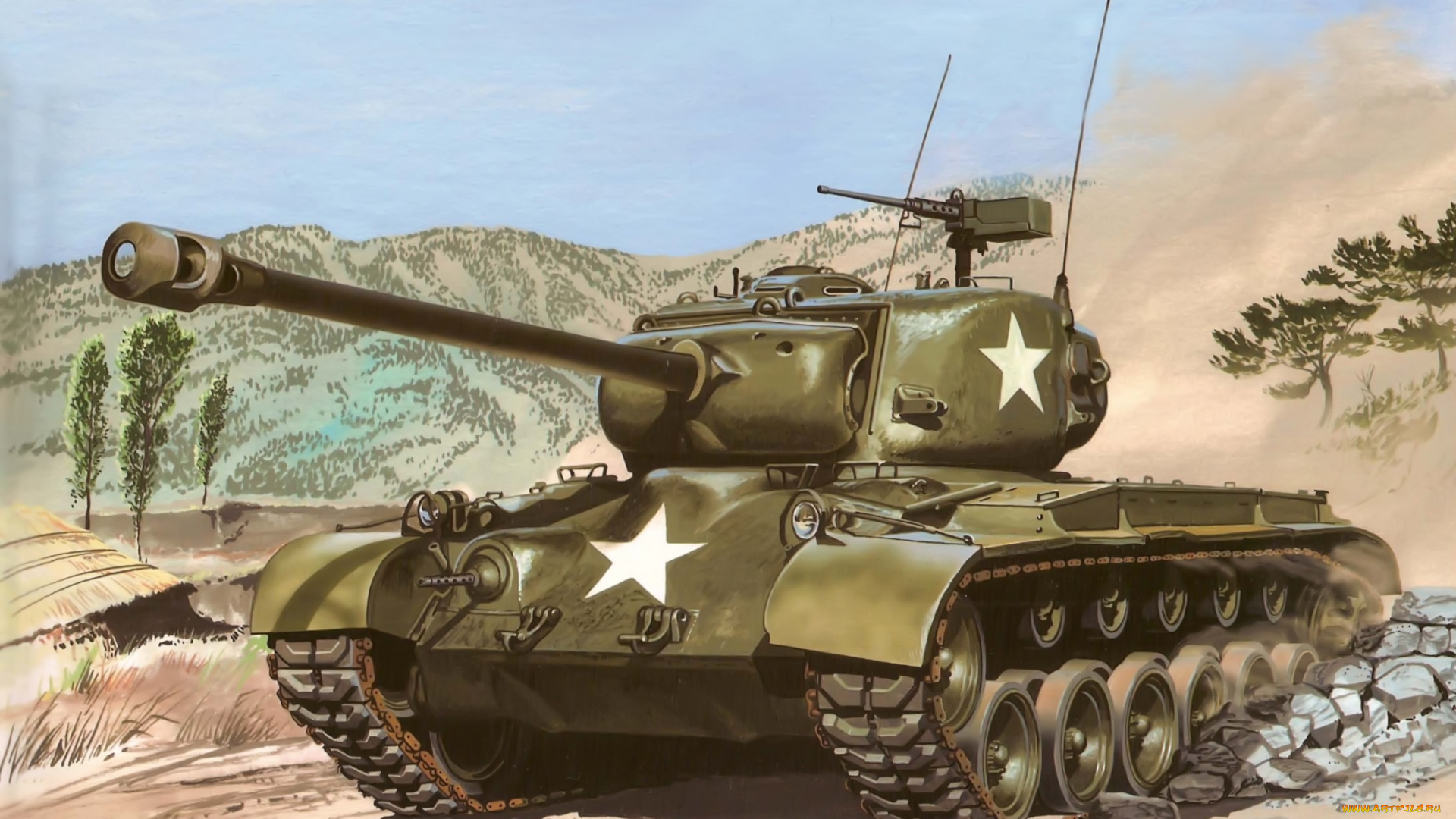 рисованные, армия, танк