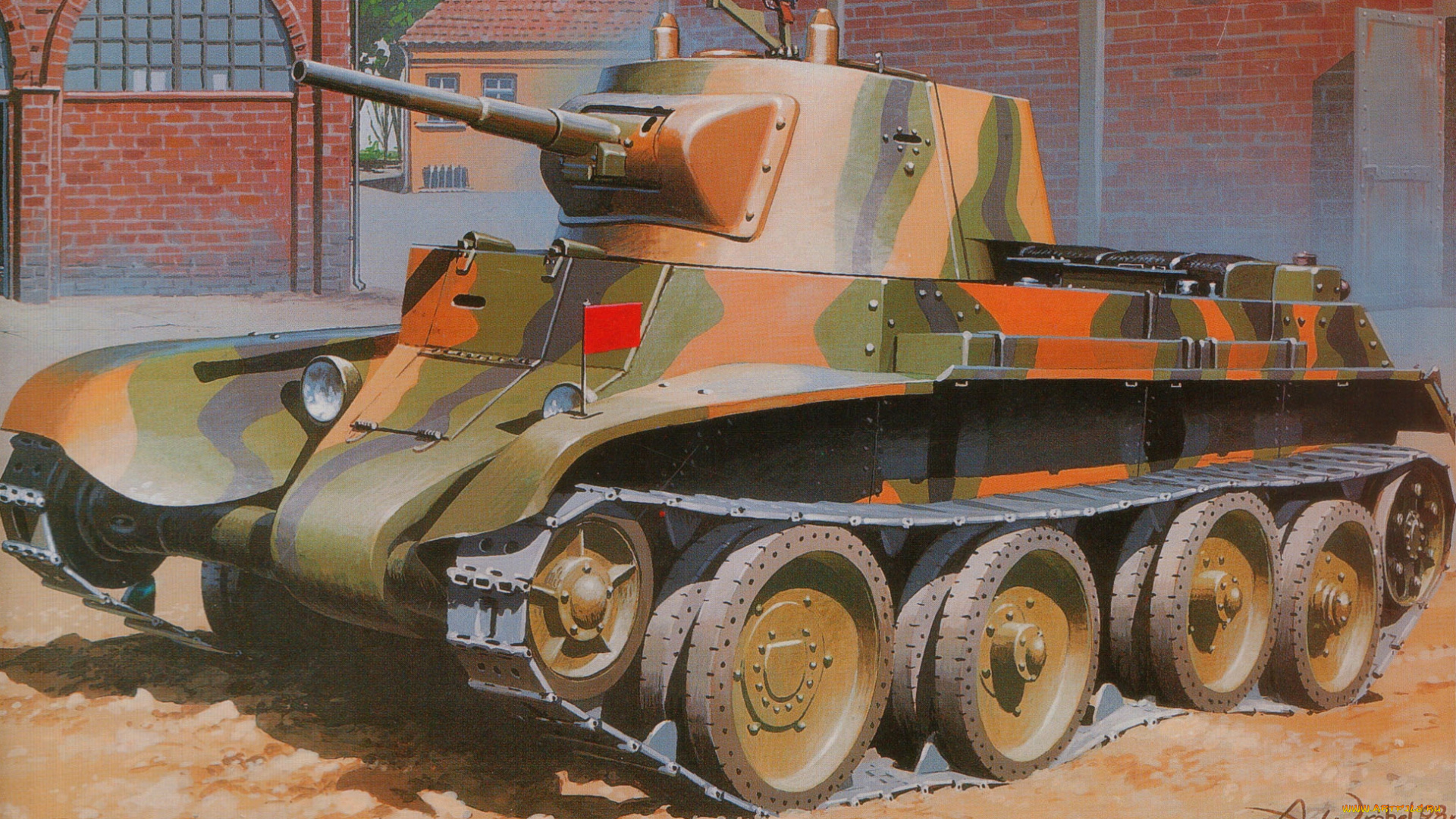 рисованные, армия, танк