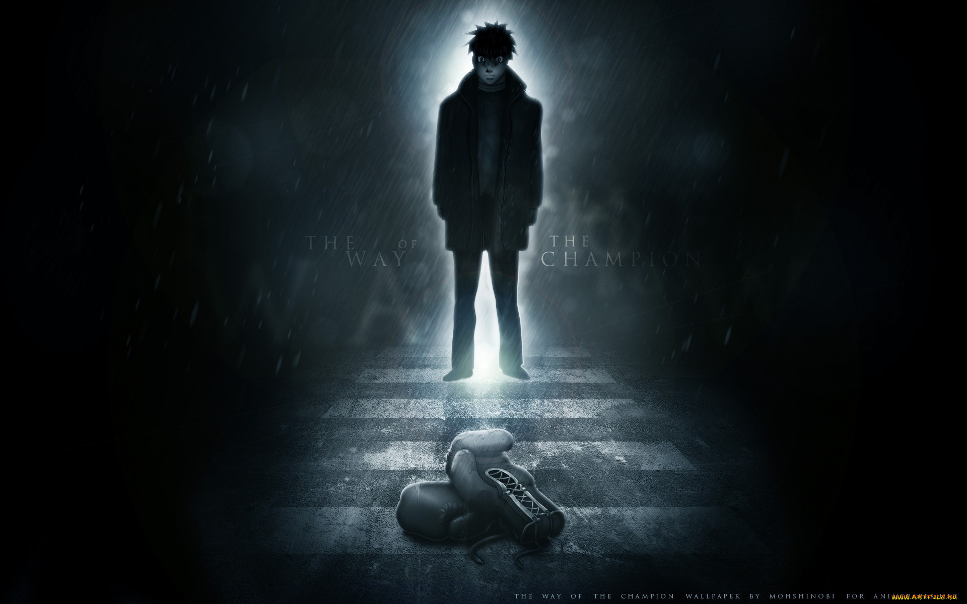 аниме, hajime, no, ippo, дорога, парень, перчатки, hajime, no, ippo