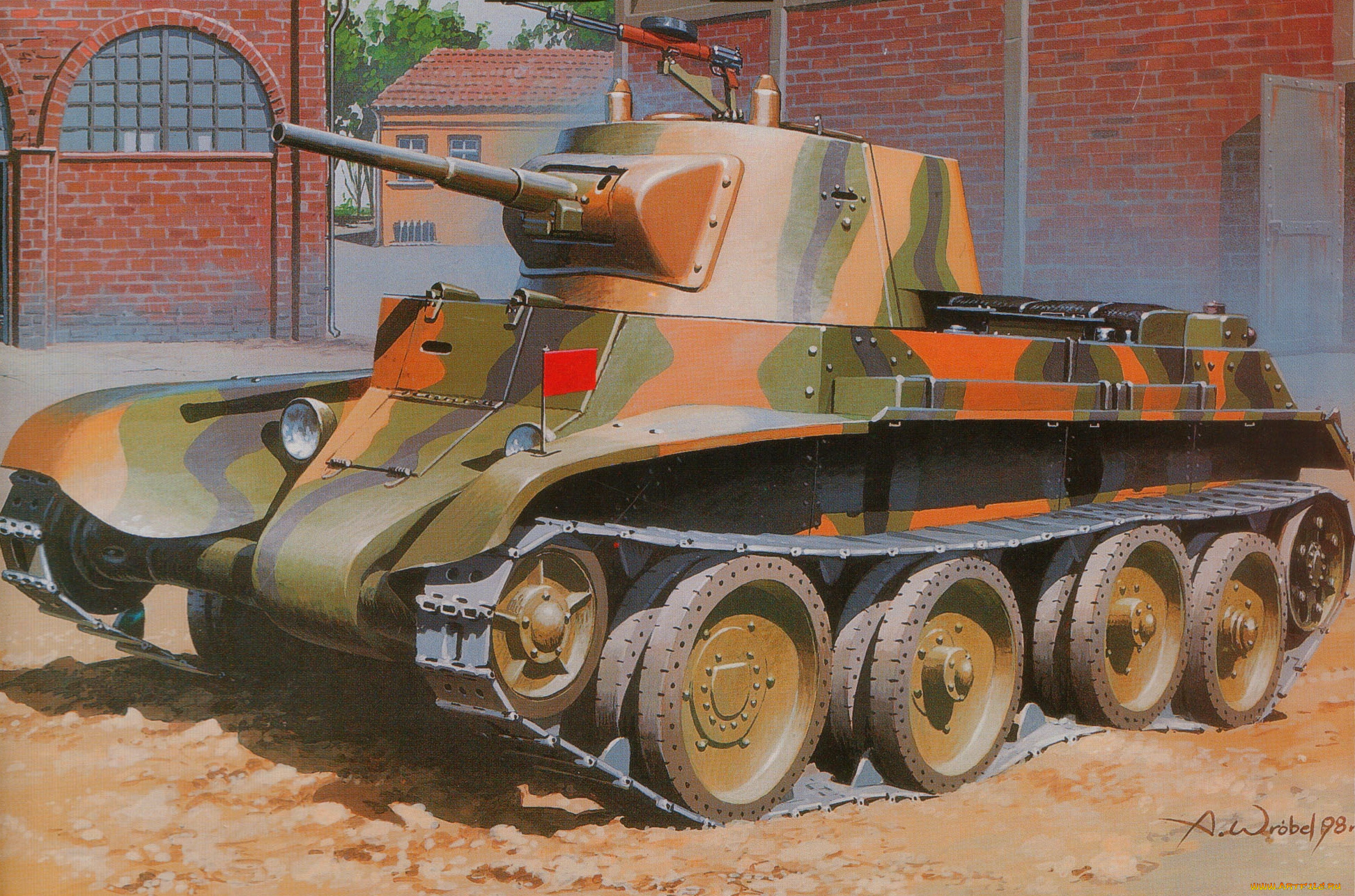 рисованные, армия, танк