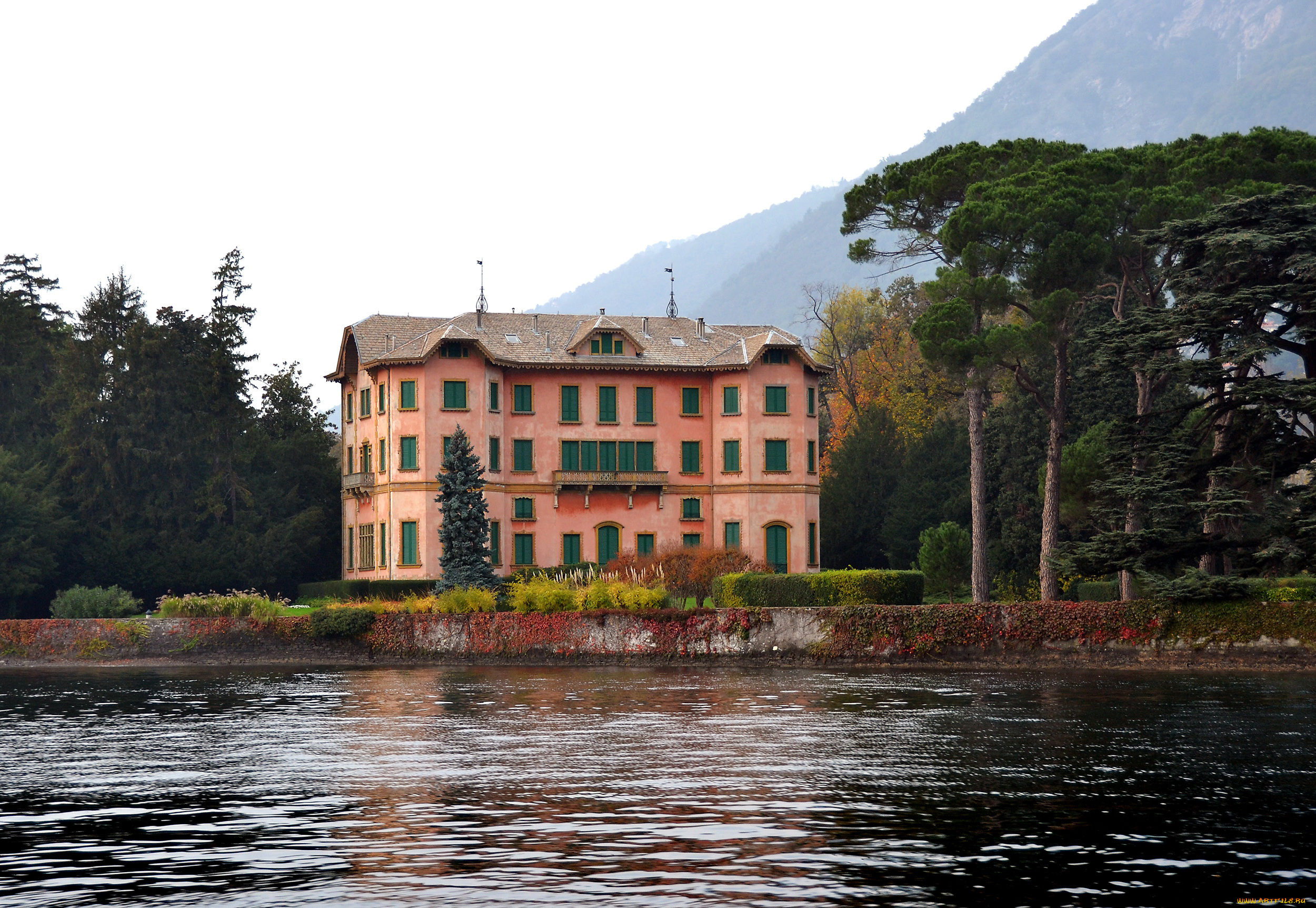 города, -, здания, , дома, como, lake, villa, dozzio, озеро, вилла