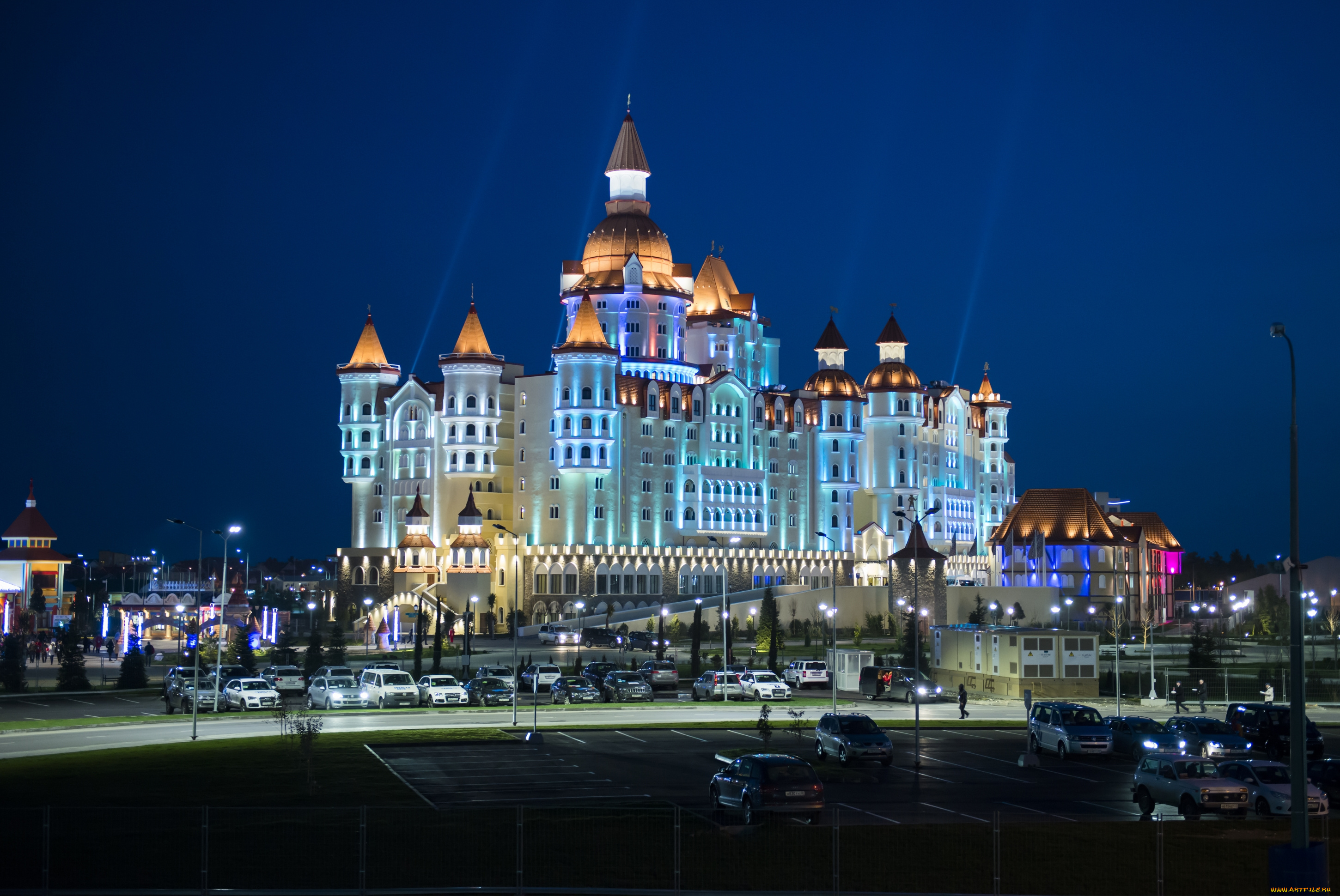 сочи, города, -, здания, , дома, здание, подсветка