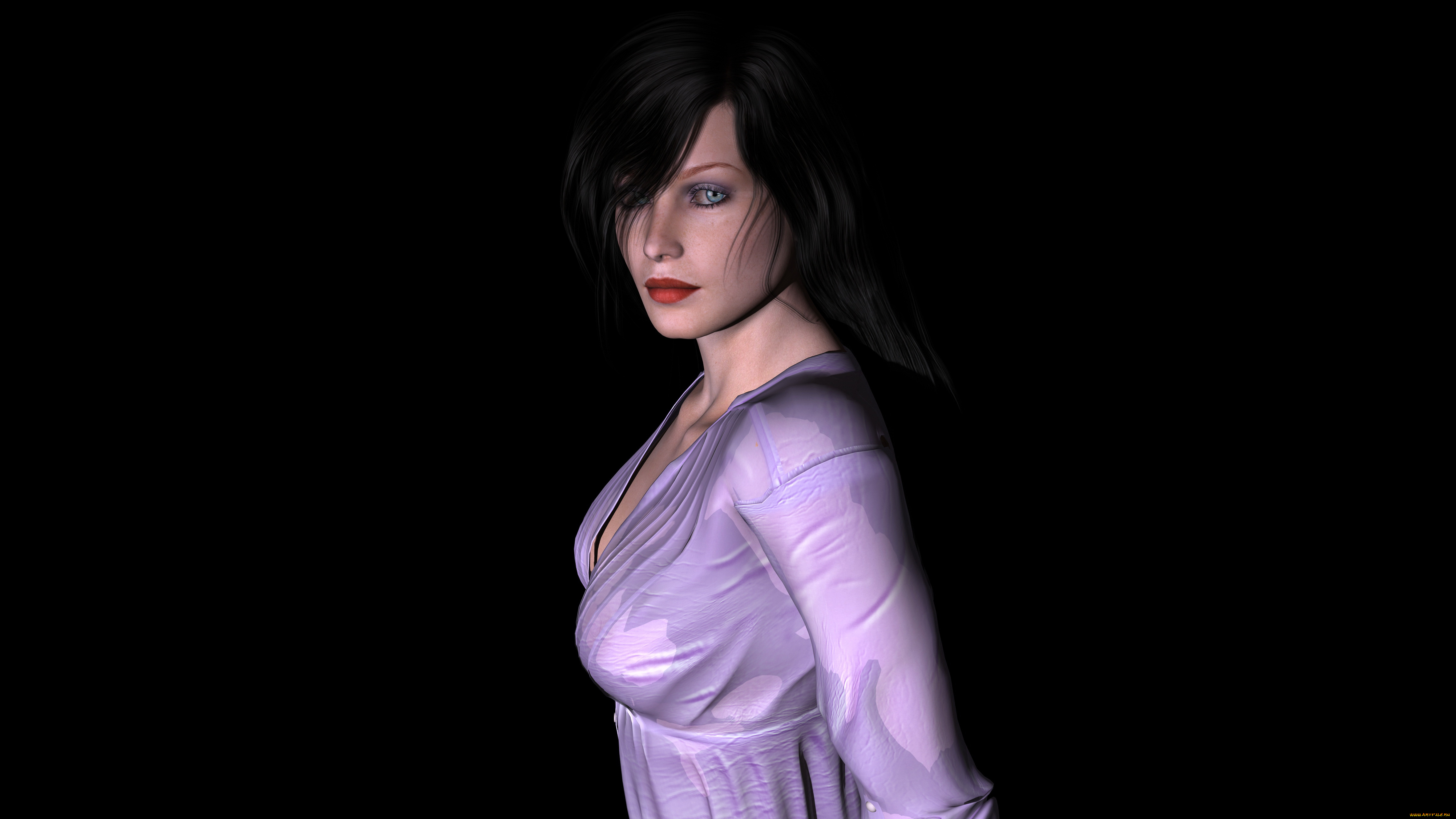 3д, графика, люди, , people, взгляд, девушка, фон