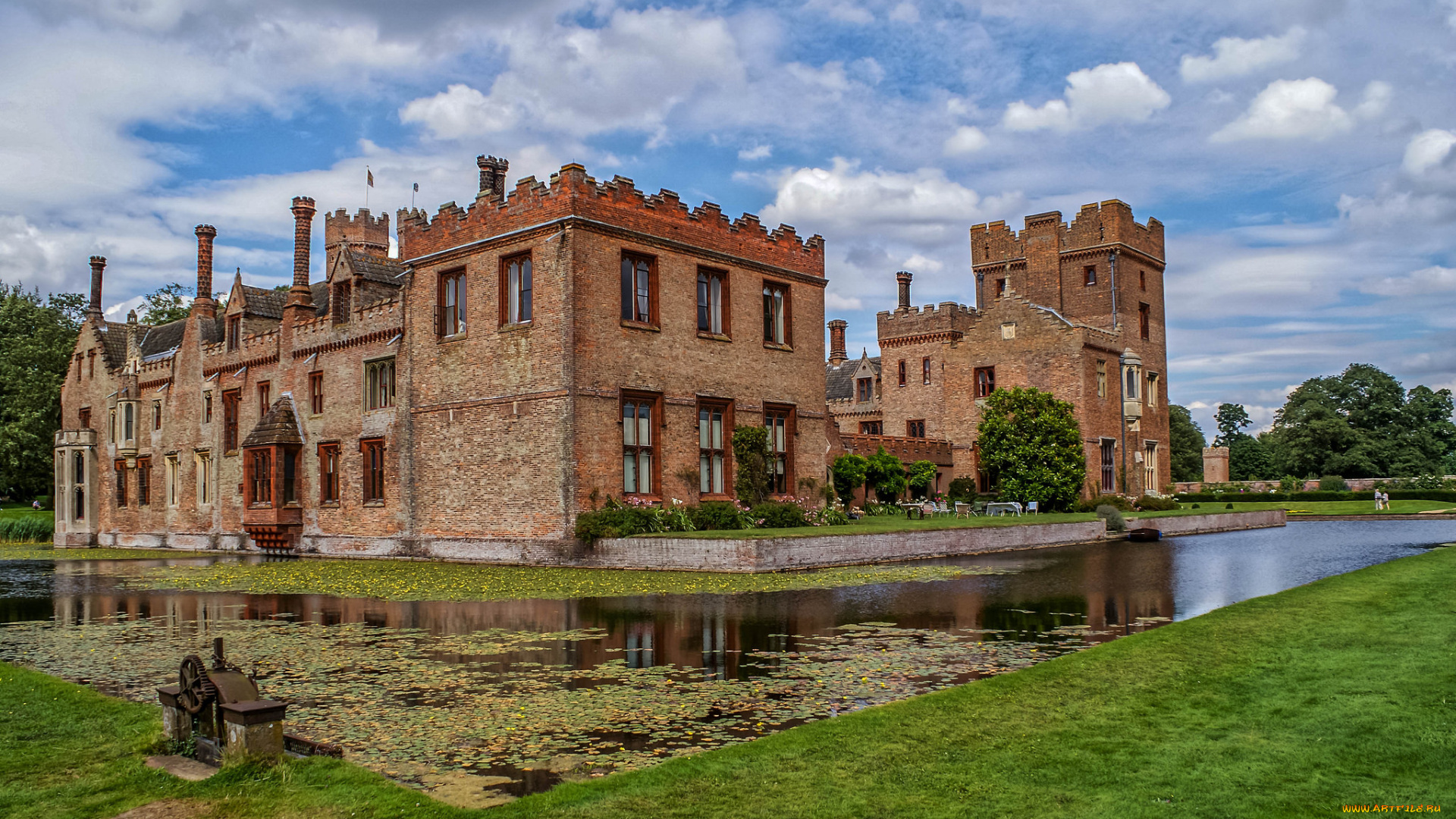 oxborough, hall, города, -, здания, , дома, особняк