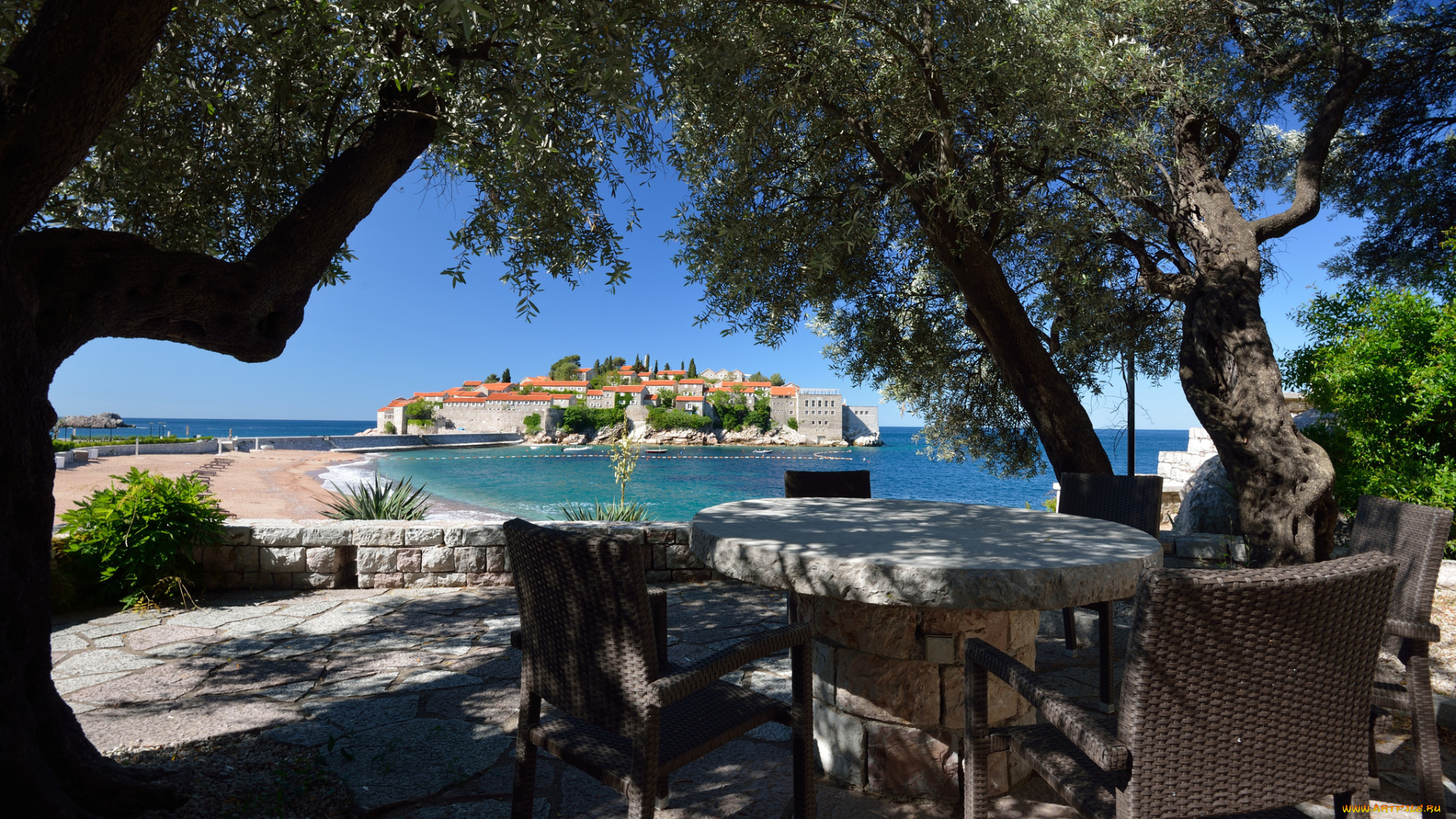 sveti, stafan, города, -, пейзажи, остров, будва, курорт, черногория