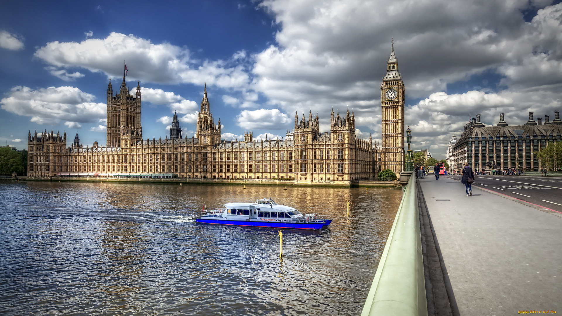 westminster, города, лондон, , великобритания, дворец, мост, река