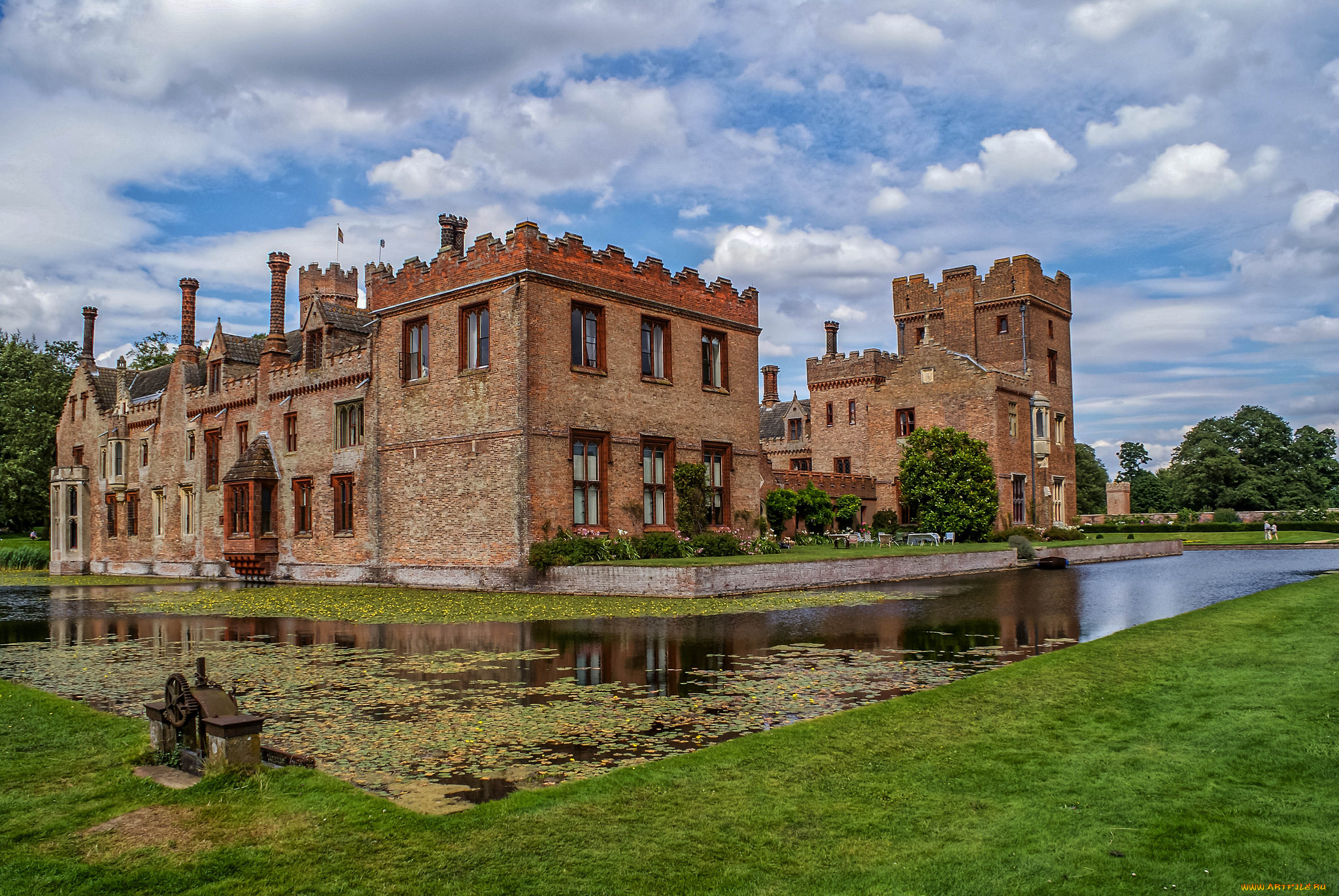 oxborough, hall, города, -, здания, , дома, особняк