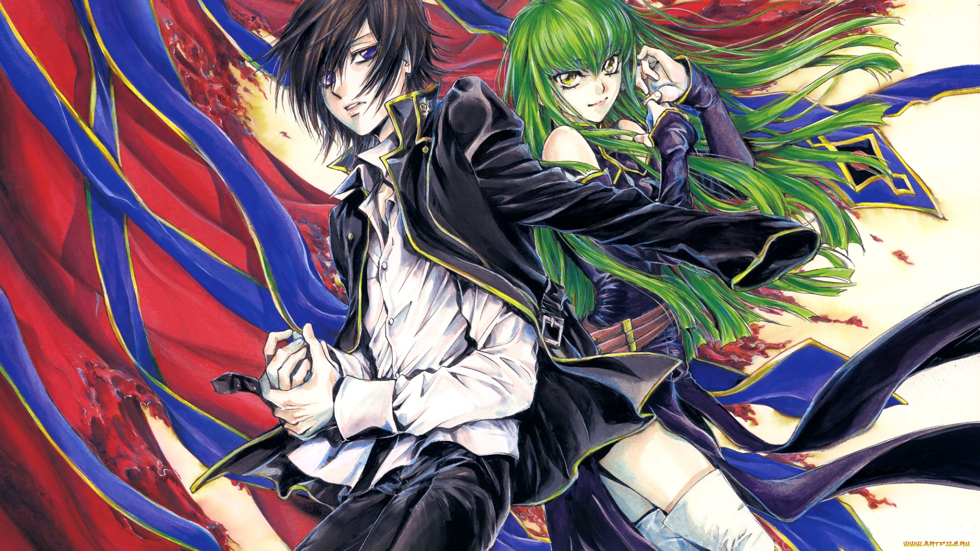 аниме, code, geass, двое