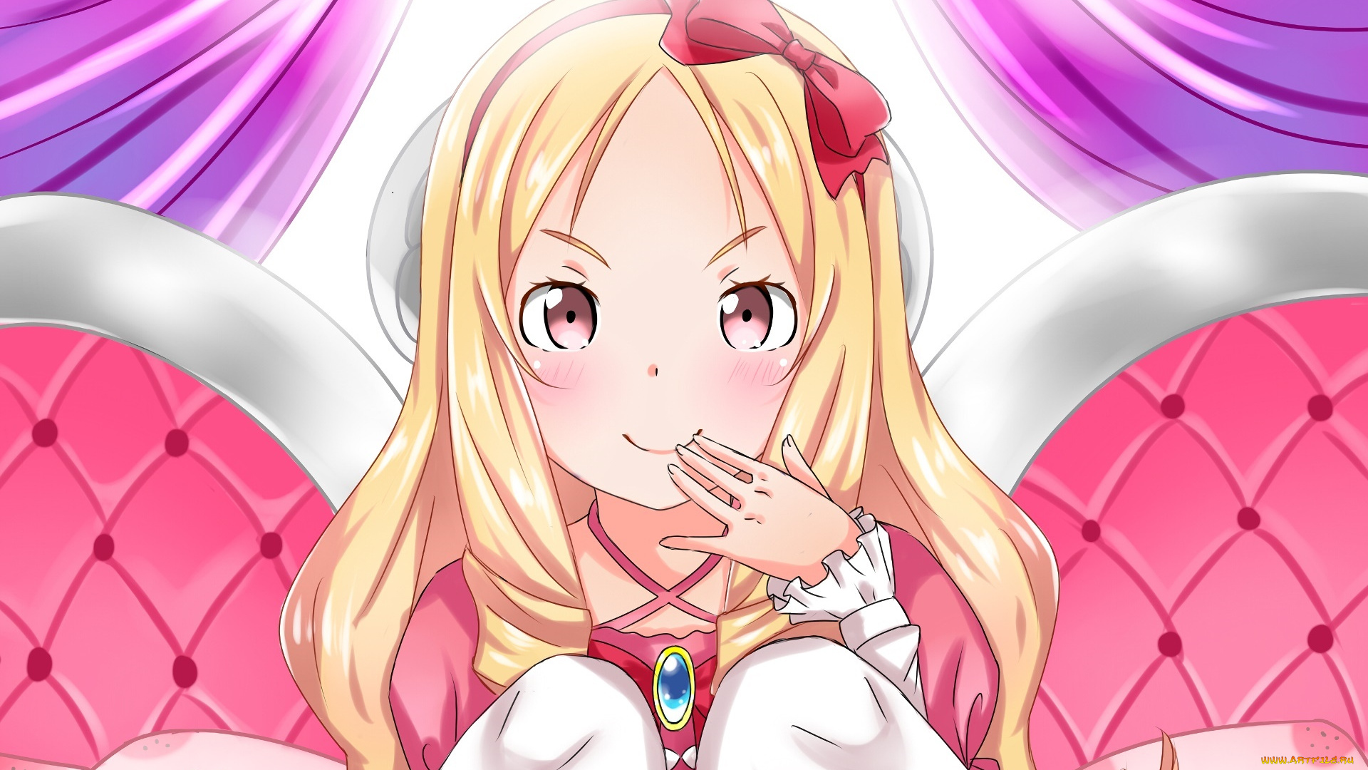 аниме, eromanga-sensei, девушка, взгляд, фон