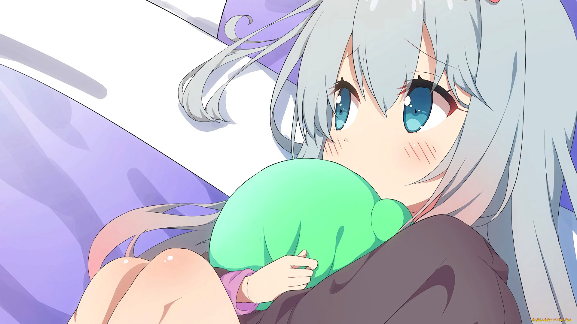 аниме, eromanga-sensei, девушка, взгляд, фон