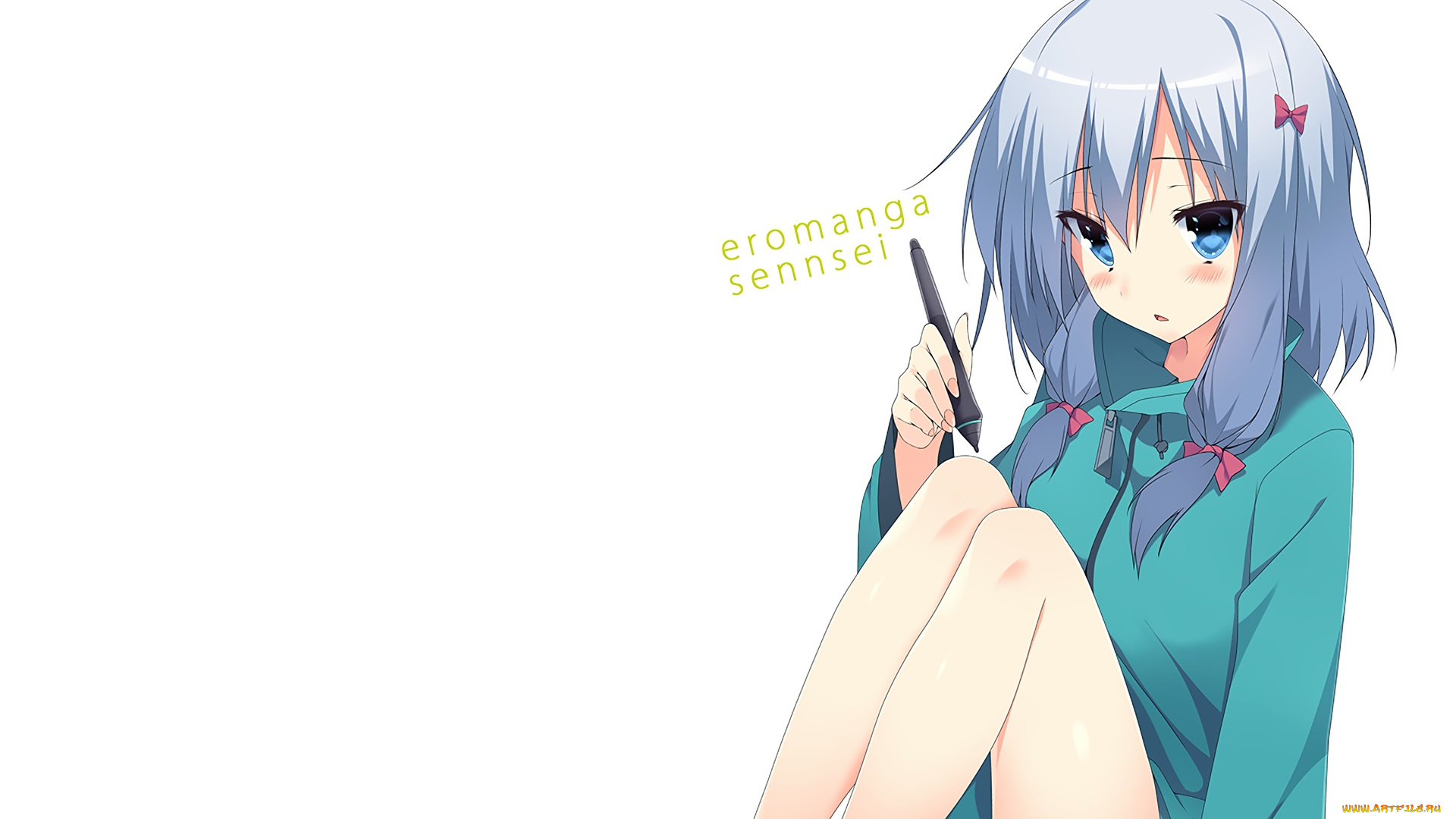 аниме, eromanga-sensei, девушка, взгляд, фон