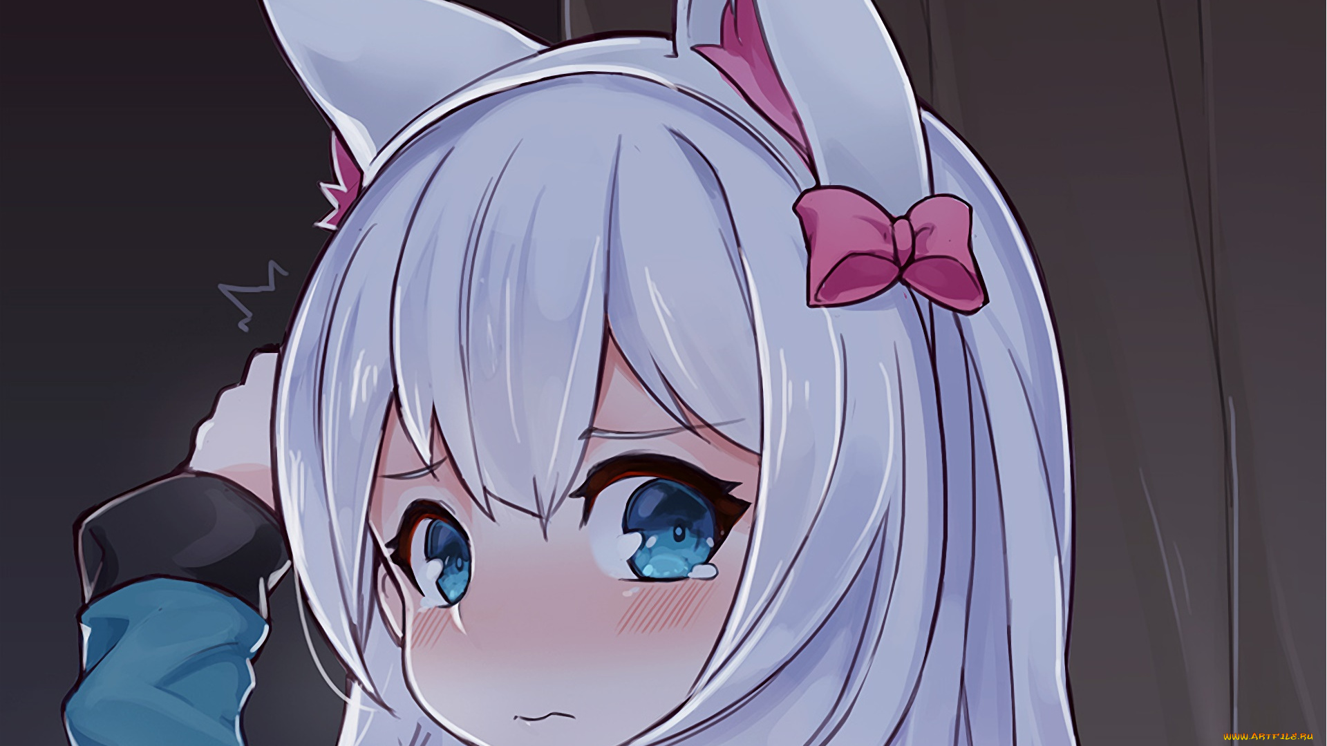 аниме, eromanga-sensei, девушка, взгляд, фон