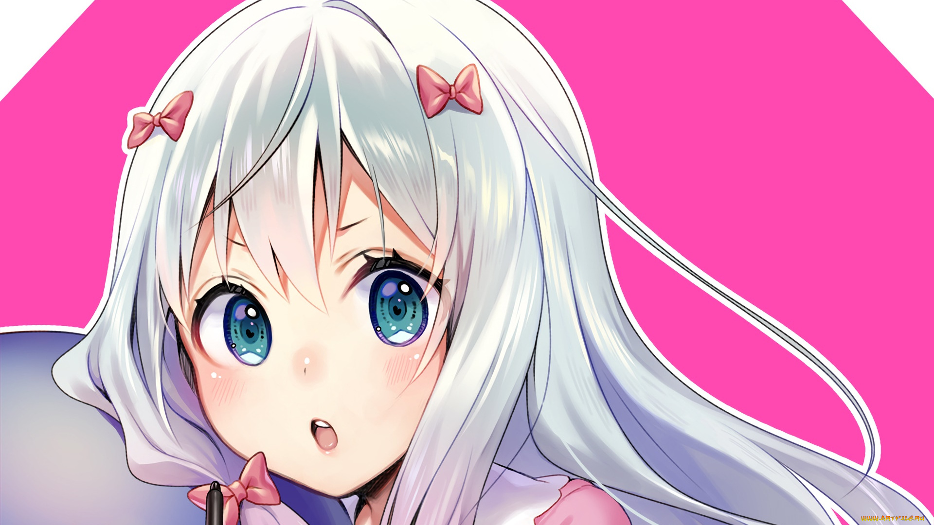 аниме, eromanga-sensei, фон, взгляд, девушка