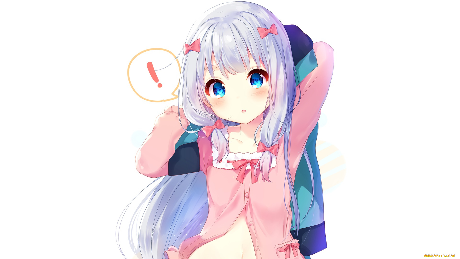 аниме, eromanga-sensei, взгляд, девушка, фон