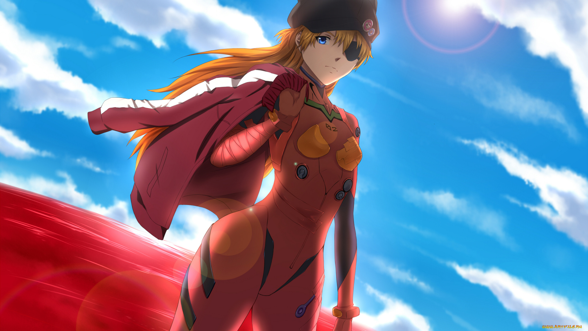 аниме, evangelion, soryu, asuka, langley