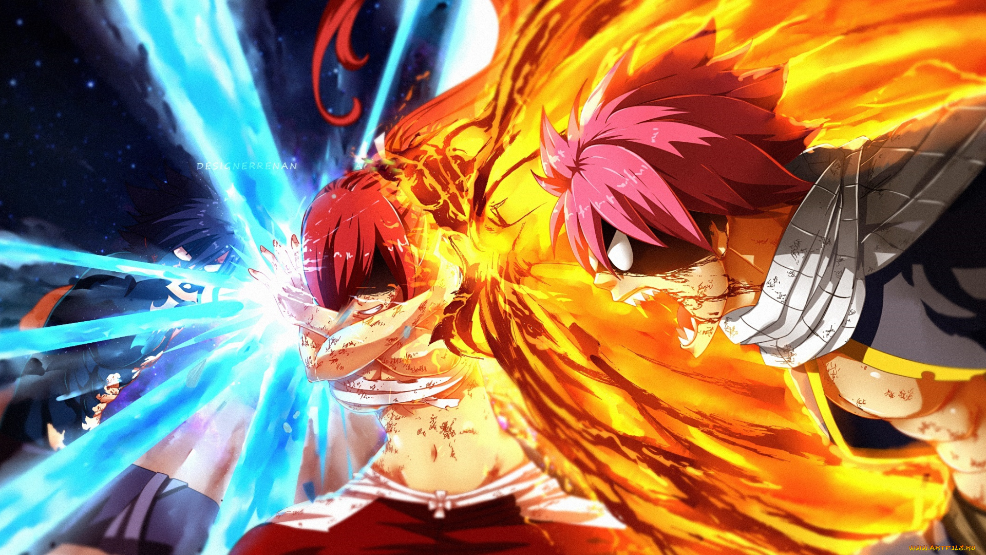 аниме, fairy, tail, хвост, феи