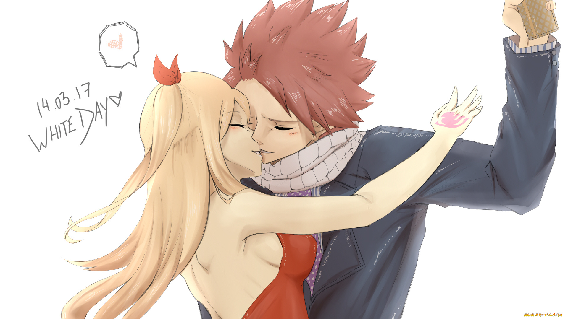 аниме, fairy, tail, нацу, люси