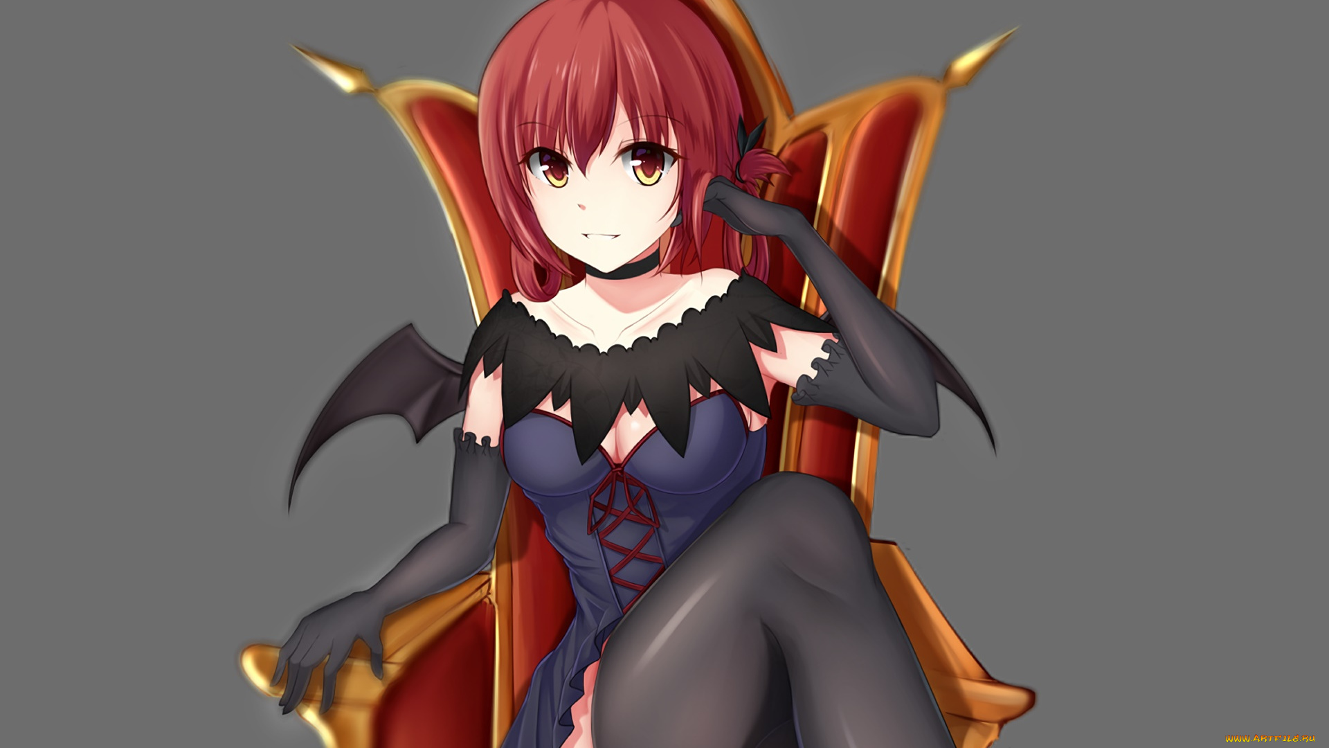 аниме, gabriel, dropout, фон, взгляд, девушка