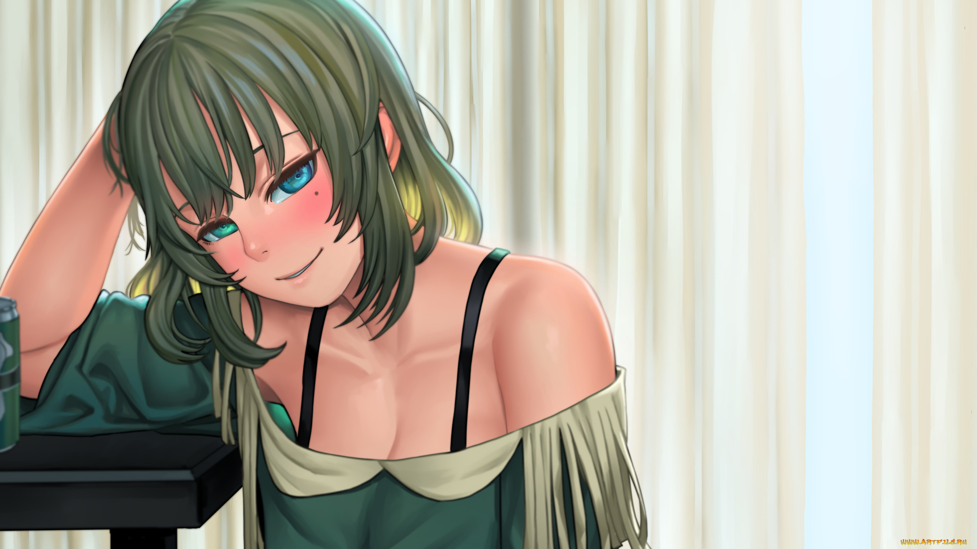 аниме, idolm@ster, девушка, взгляд, фон