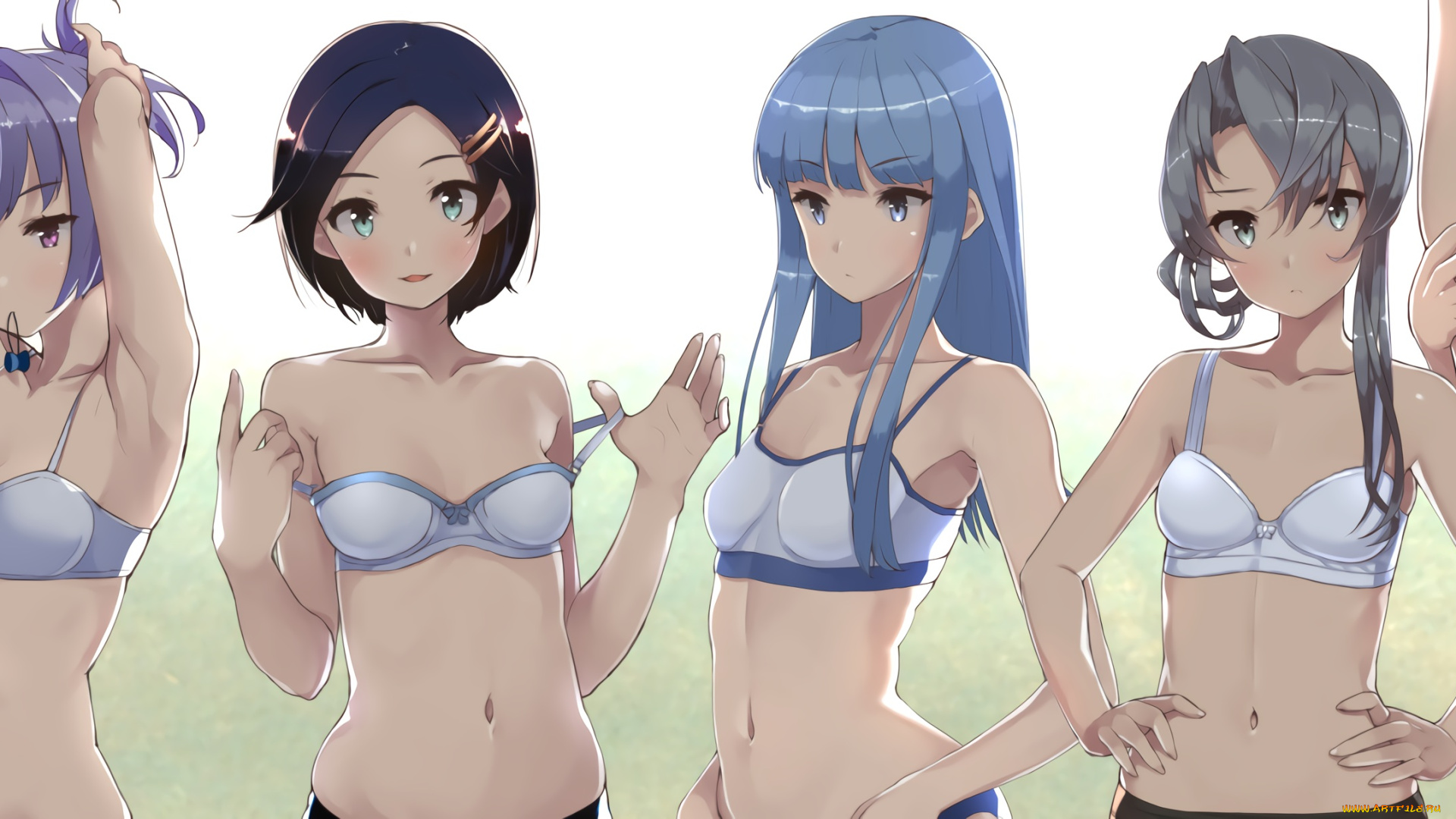 аниме, kantai, collection, девушки, взгляд, фон