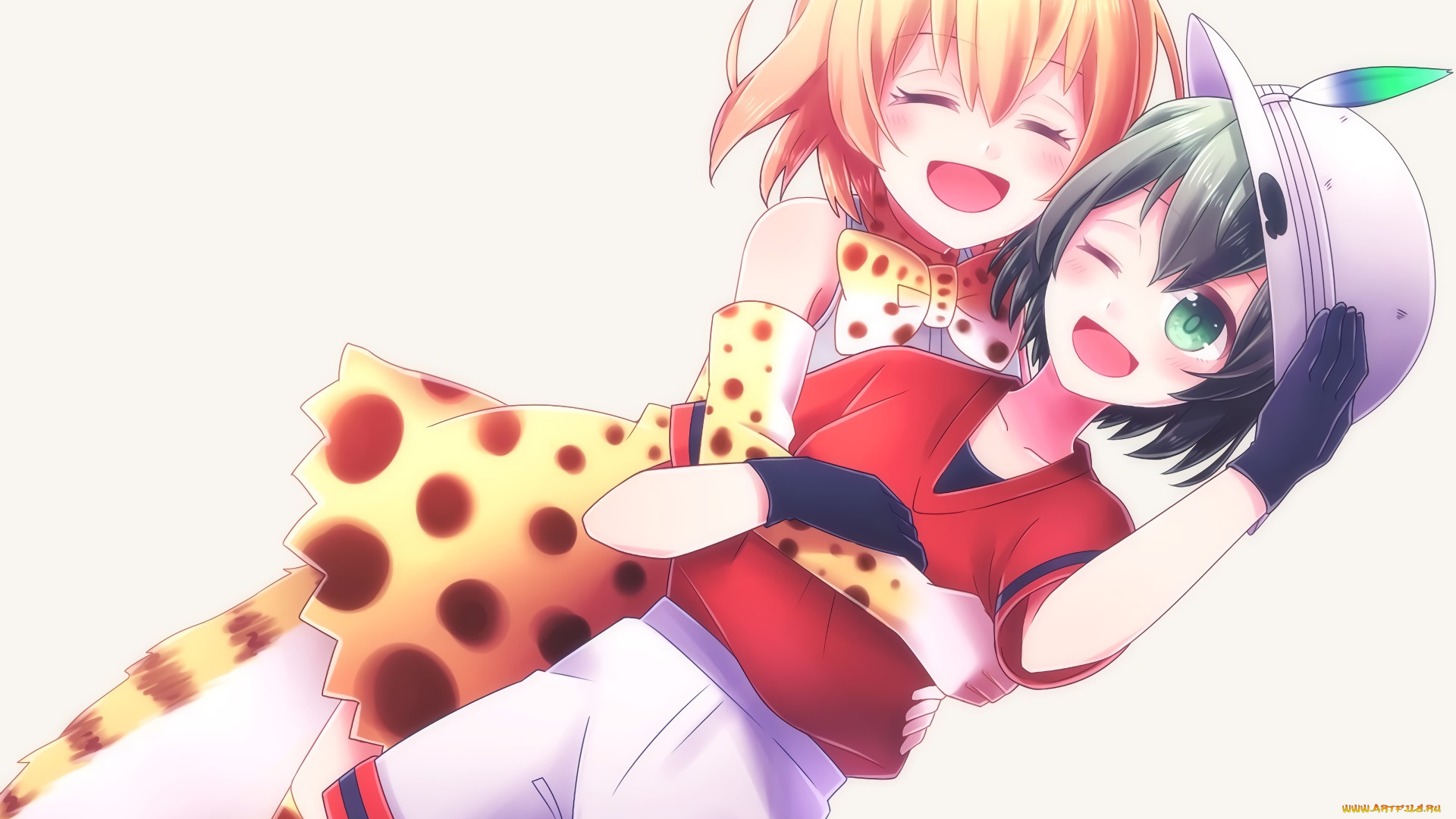 аниме, kemono, friends, девушки, фон, взгляд