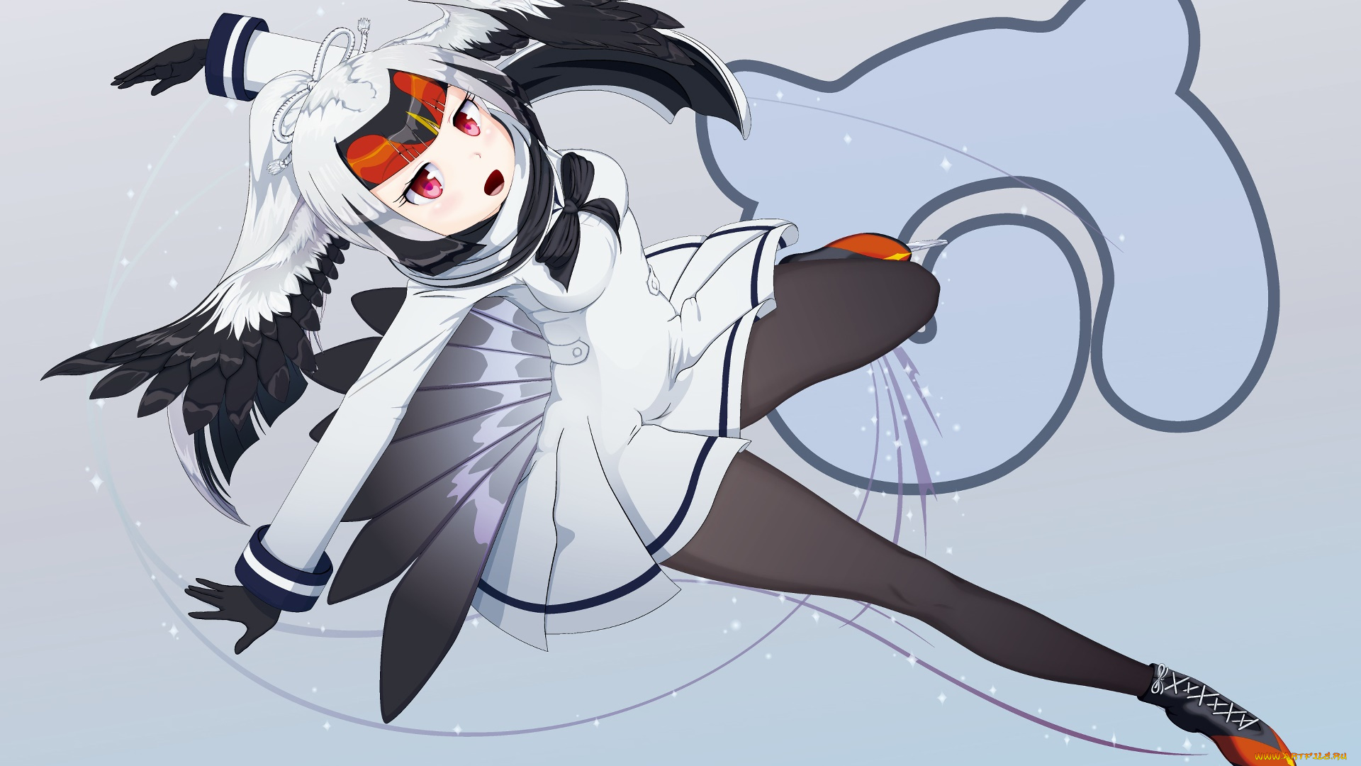 аниме, kemono, friends, фон, взгляд, девушка