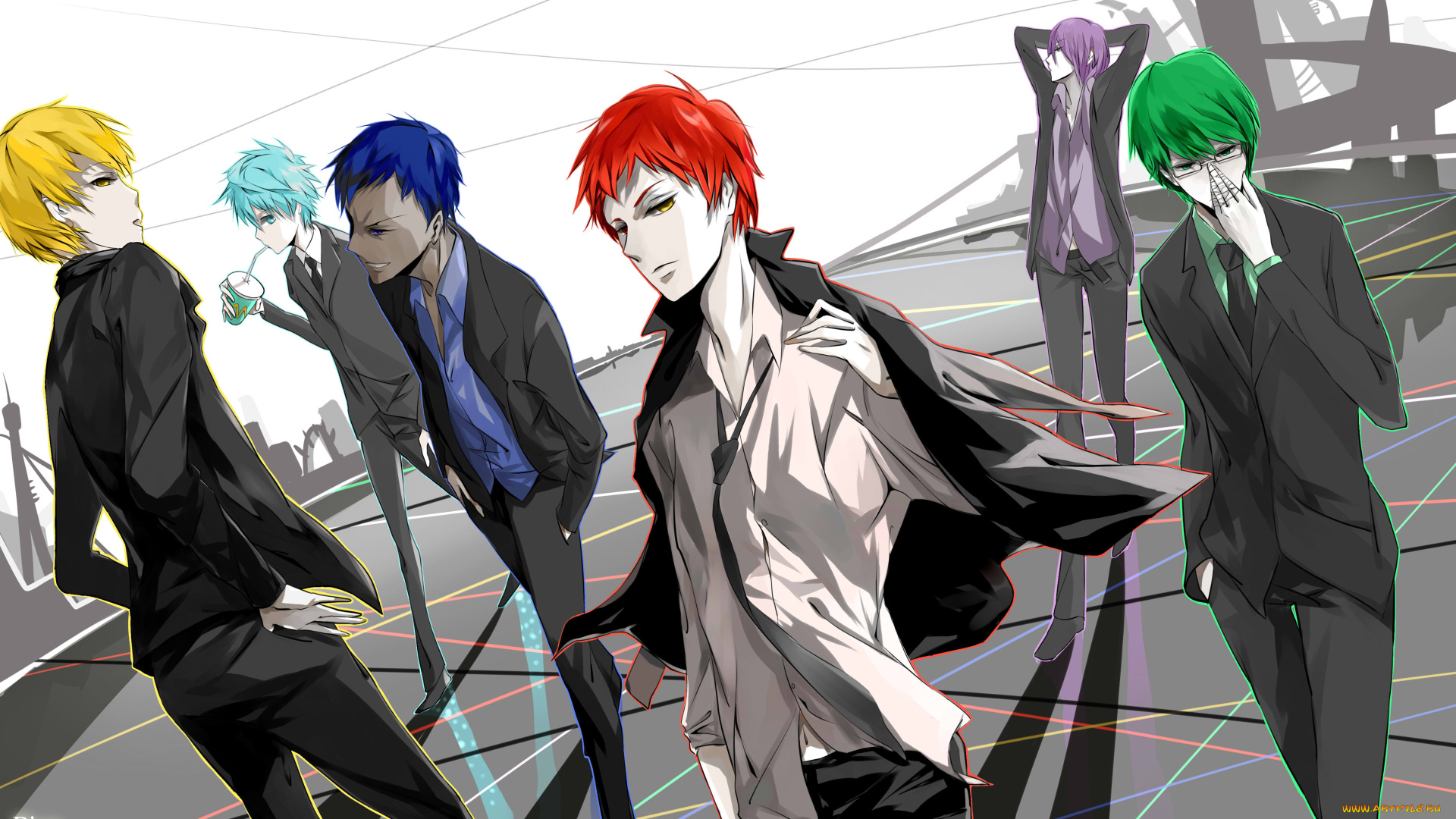 аниме, kuroko, no, baske, парни