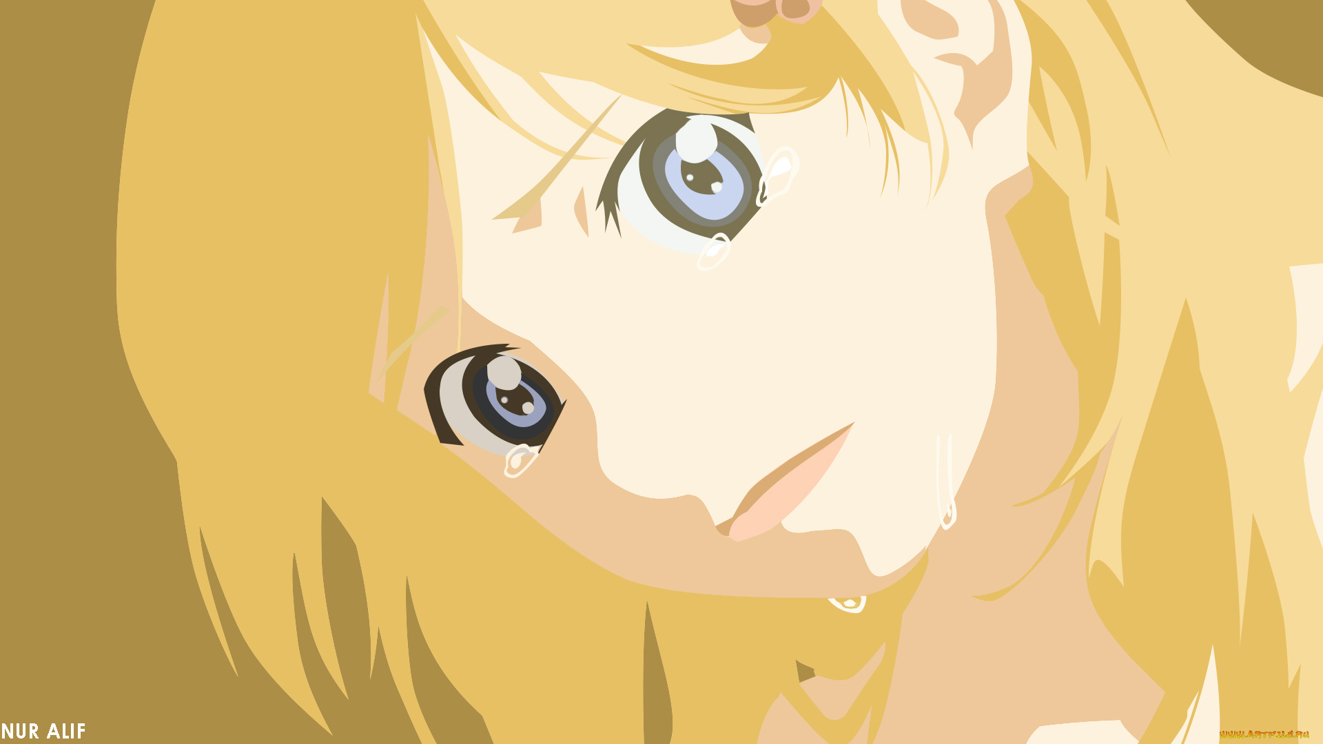 аниме, shigatsu, wa, kimi, no, uso, взгляд, девушка, фон