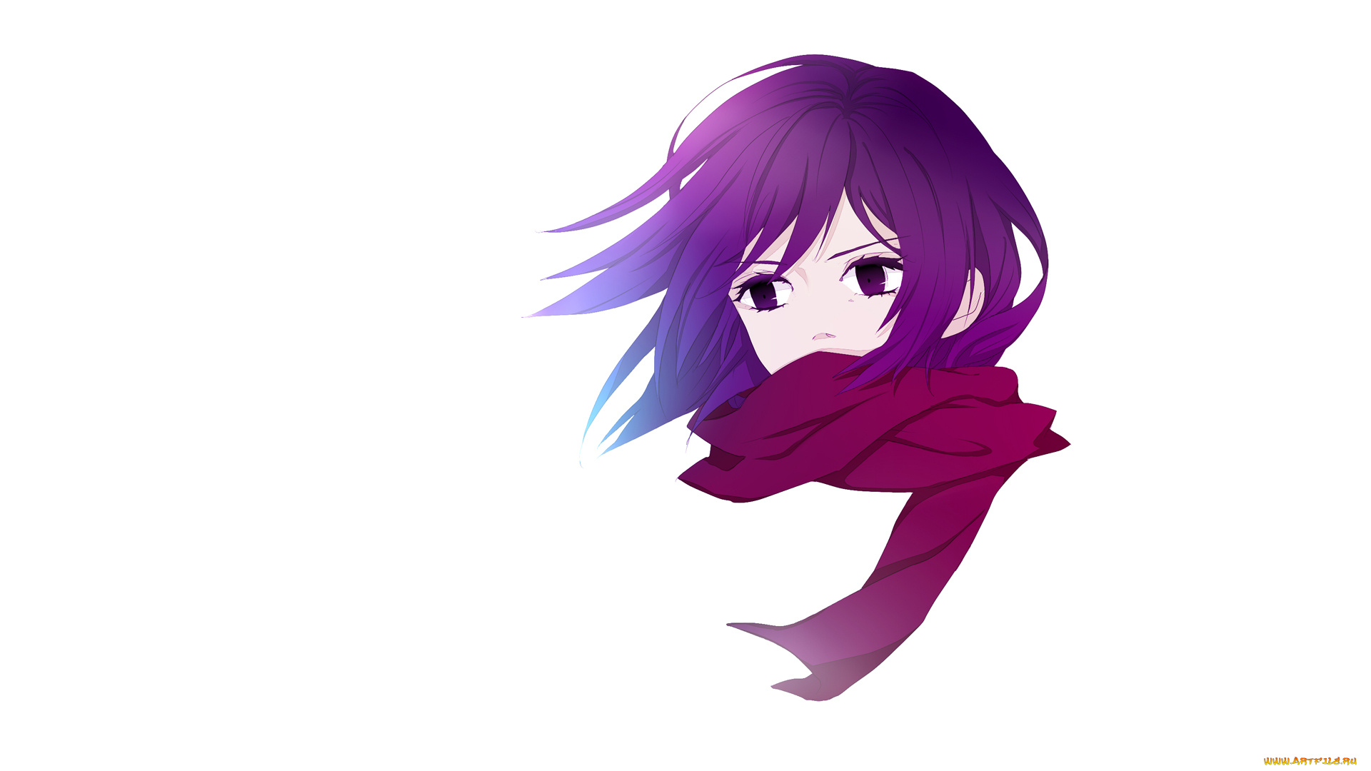 аниме, shingeki, no, kyojin, девушка, взгляд, фон