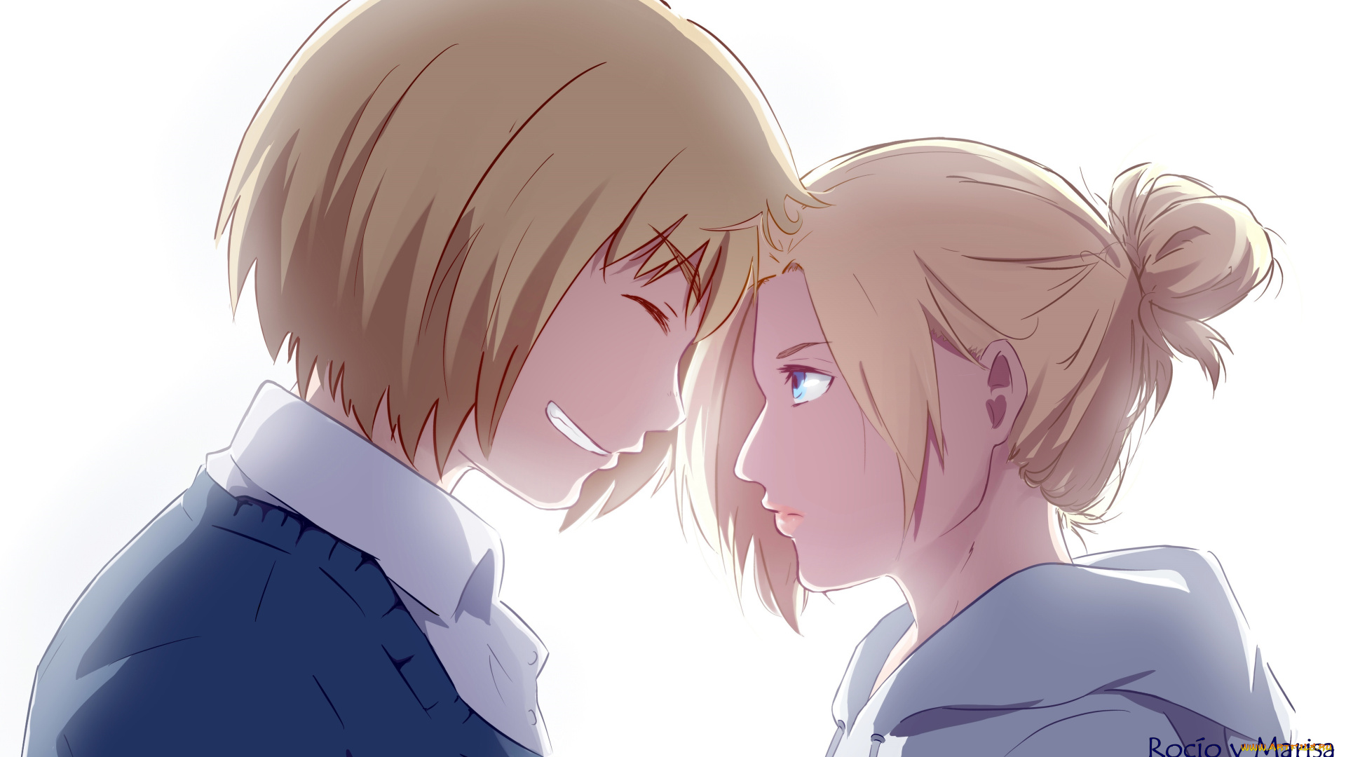 аниме, shingeki, no, kyojin, энни, армин