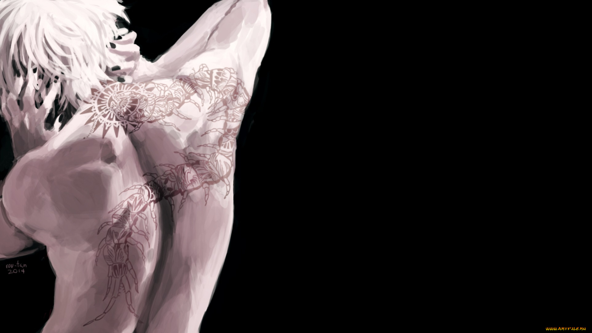 аниме, tokyo, ghoul, спина