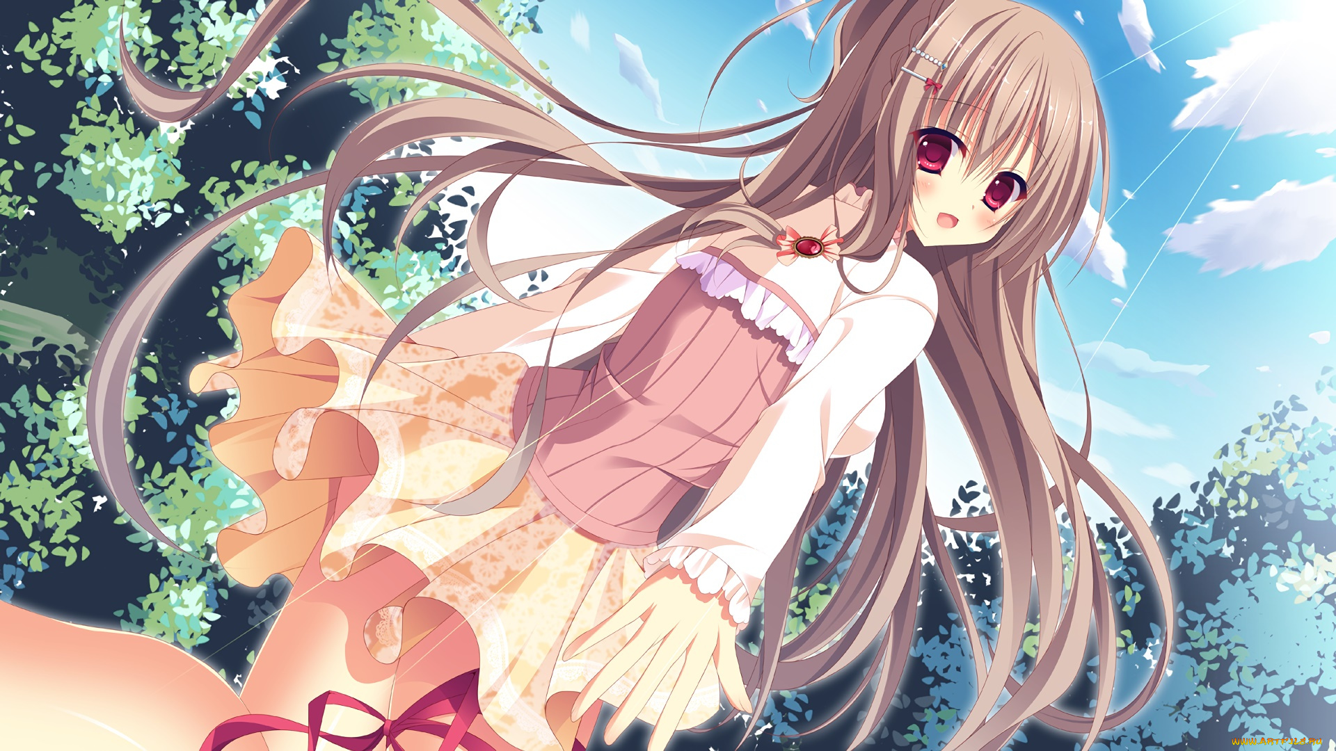 аниме, unknown, , другое, взгляд, фон, девушка