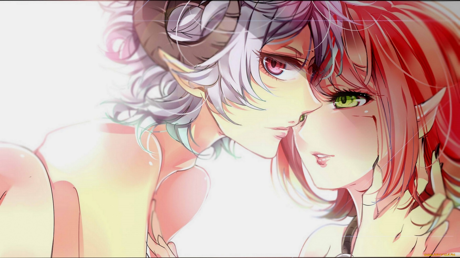 аниме, yondemasuyo, , azazel-san, двое